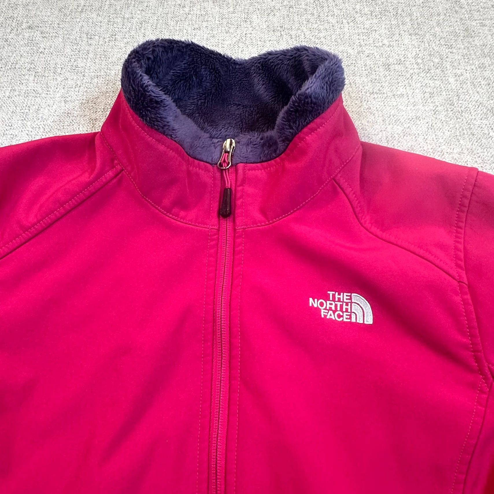 The North Face The North Face Womens Jacket L Red Apex Chromium Thermal Windproof Fleece Mid-Length Zip Size L / US 10 / IT 46 - 4 Thumbnail