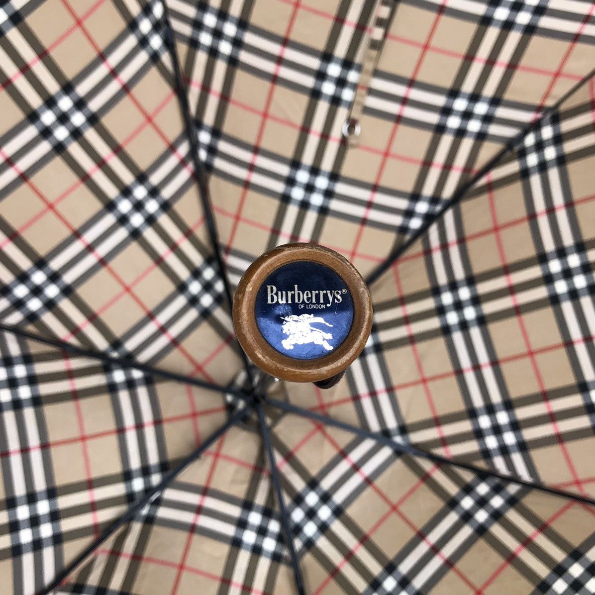 Burberry Burberry's Checked Novacheck Waterproof Folding Umbrella Size ONE SIZE - 11 Thumbnail