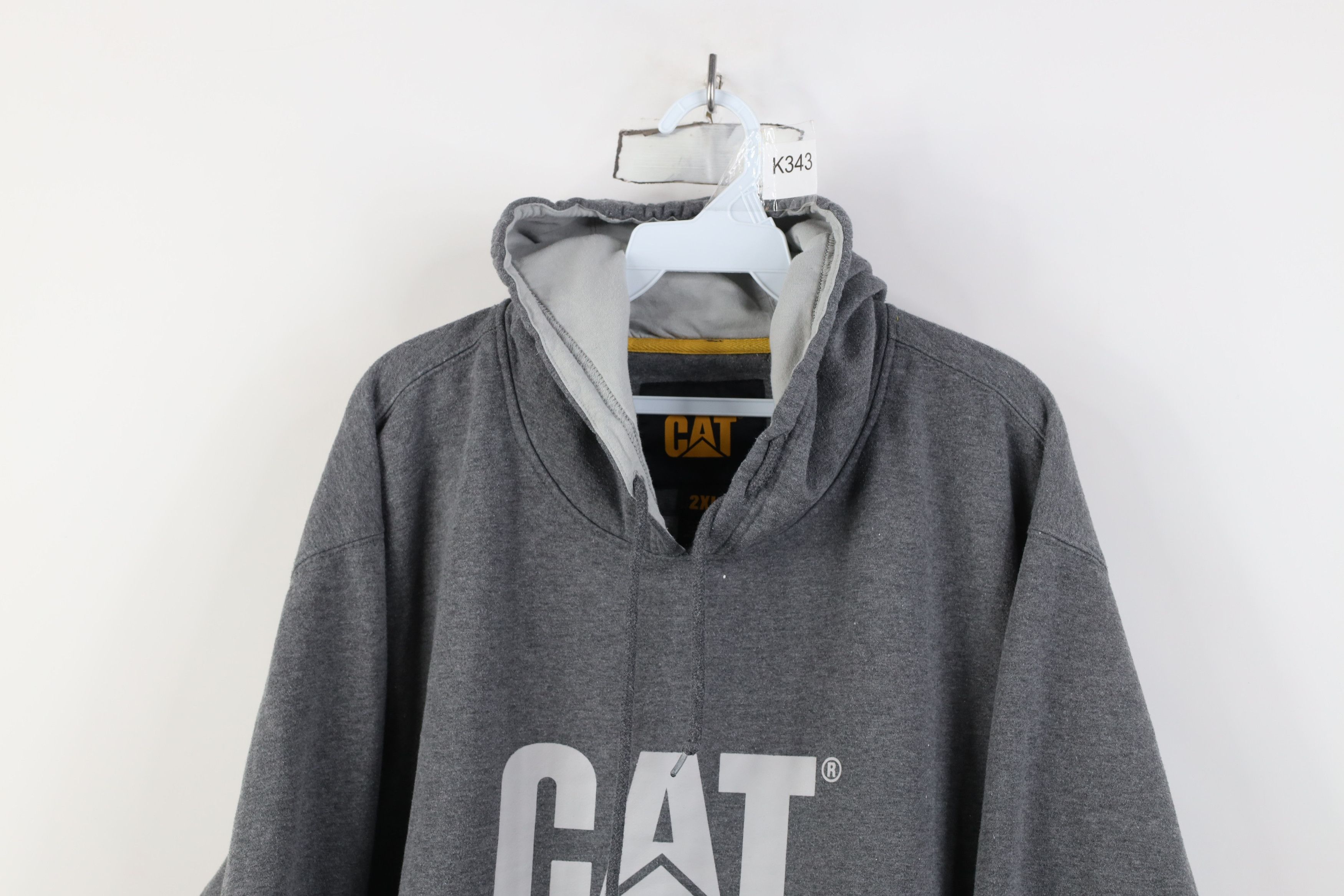 Caterpillar Vintage Y2K Cat Caterpillar Spell Out Big Logo Heavy Hoodie Size US XXL / EU 58 / 5 - 2 Thumbnail