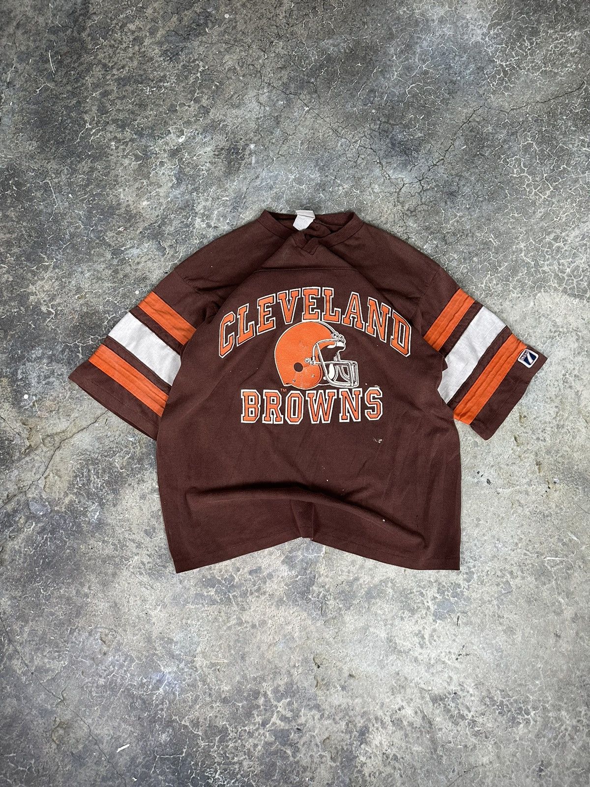 NFL × Vintage Vintage Sun Faded Cleveland Browns Jersey Tee Size US L / EU 52-54 / 3 - 1 Thumbnail