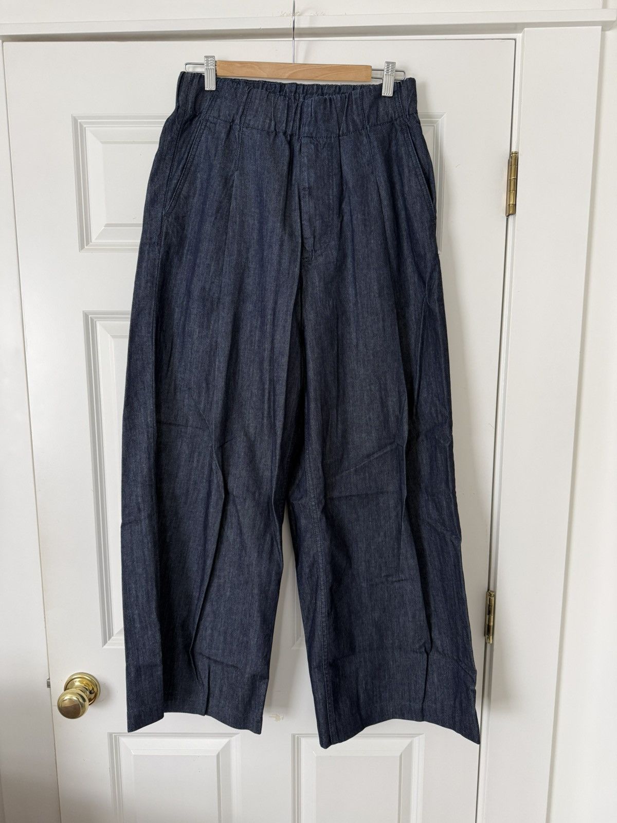 Dries Van Noten Denim wide leg pull on trouser Size US 32 / EU 48 - 1 Thumbnail