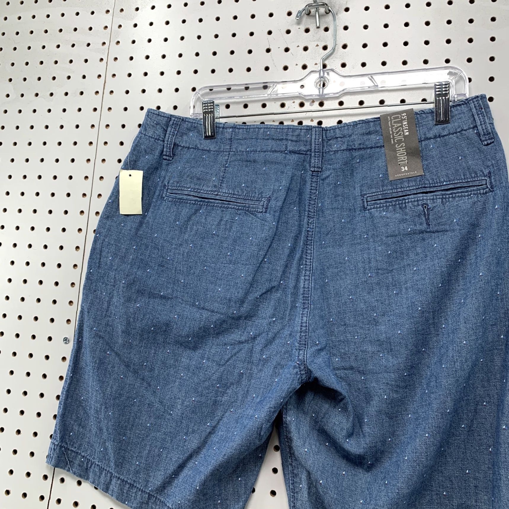 Vintage Aéropostale Chino Shorts Men 34 Classic Casual Flat Front Blue 9in Inseam NWT Mens Size US 34 / EU 50 - 6 Thumbnail