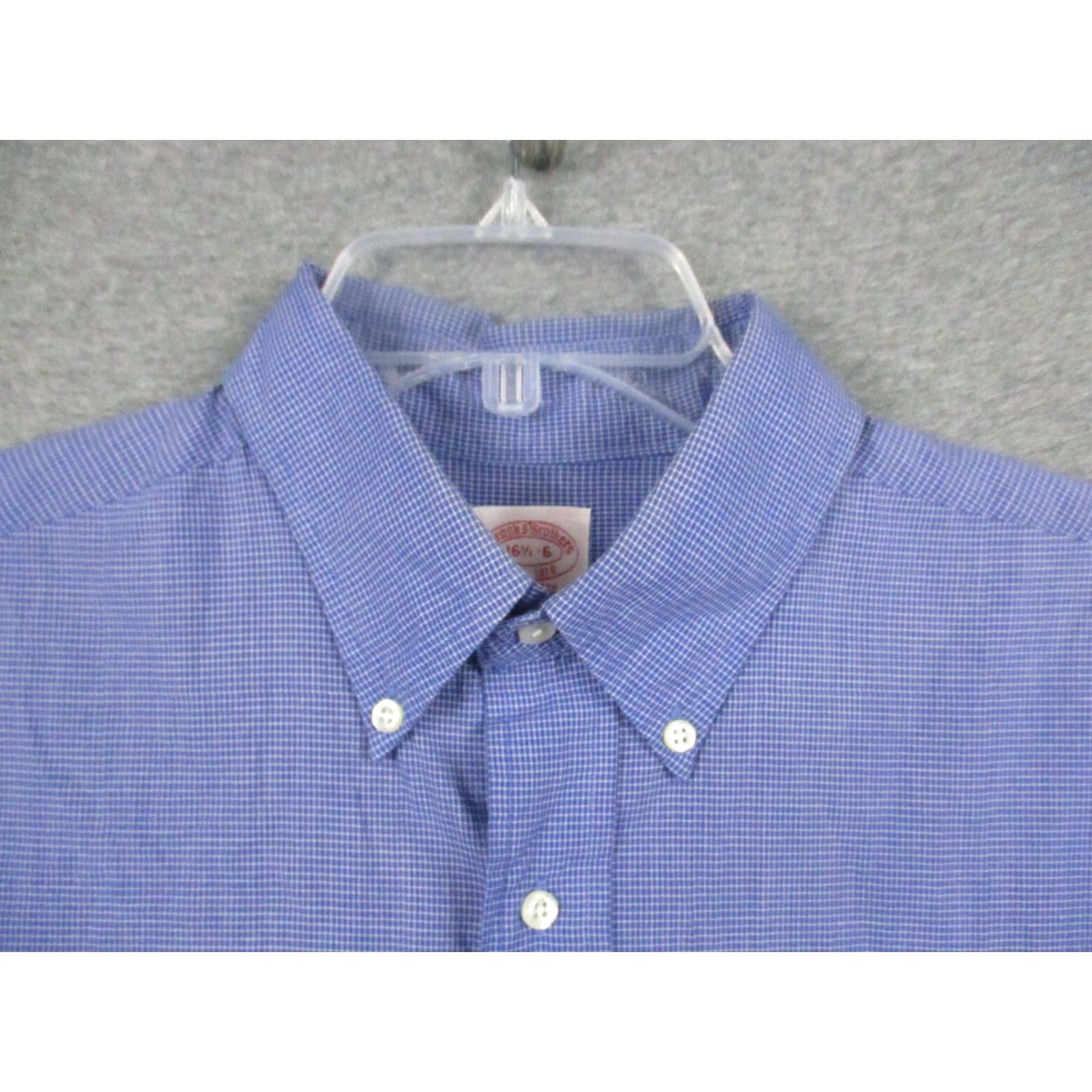 Brooks Brothers VINTAGE Brooks Brothers Shirt 16 Blue Pocket Oxford Plaid Hong Kong Shirt blue plaid pocket oxford Brooks Brothers Mens 16 Size US L / EU 52-54 / 3 - 3 Thumbnail