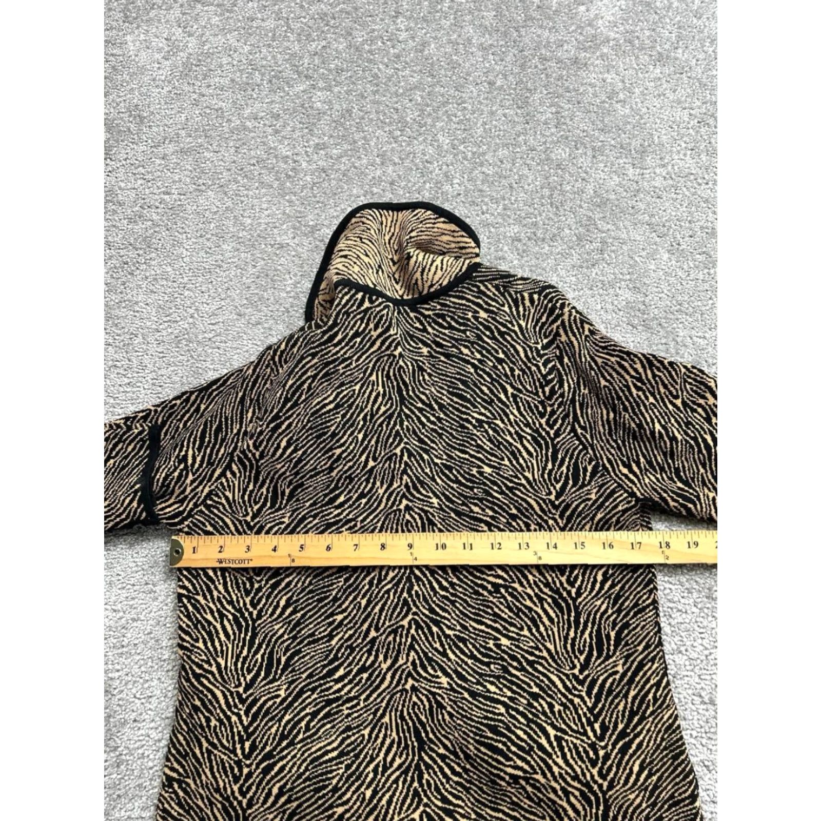 Vintage Grace Dane Lewis Cardigan Sweater Womens M Black Tiger Print Knitted Size M / US 6-8 / IT 42-44 - 5 Thumbnail
