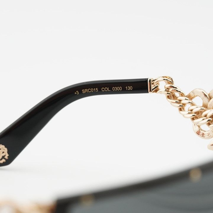 Roberto Cavalli Roberto Cavalli SRC015M 0300 Sunglasses Gold Shield Frame Size ONE SIZE - 8 Thumbnail