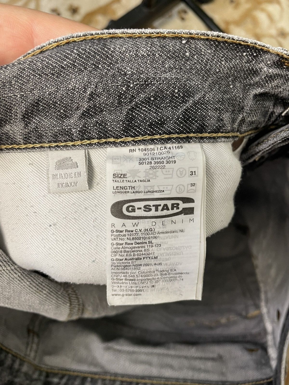 G-Star G-Star RAW Men’s Grey Jeans Pants 3301 Size 31x32 Size US 31 - 6 Thumbnail