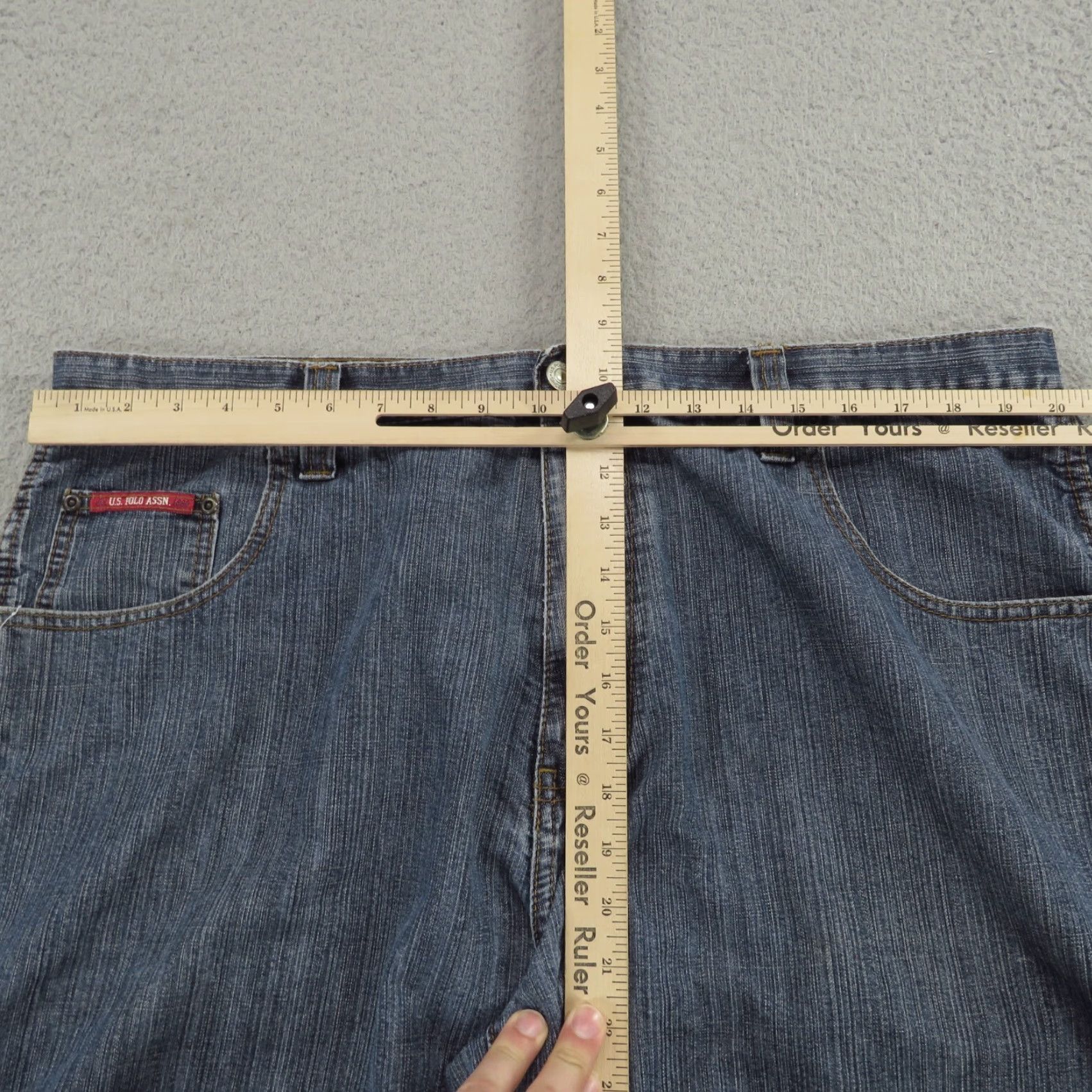 Vintage VTG US Polo ASSN Jean Shorts Men 42 Baggy Y2K Carpenter Grunge Flag Skater 90s Size US L / EU 52-54 / 3 - 7 Thumbnail