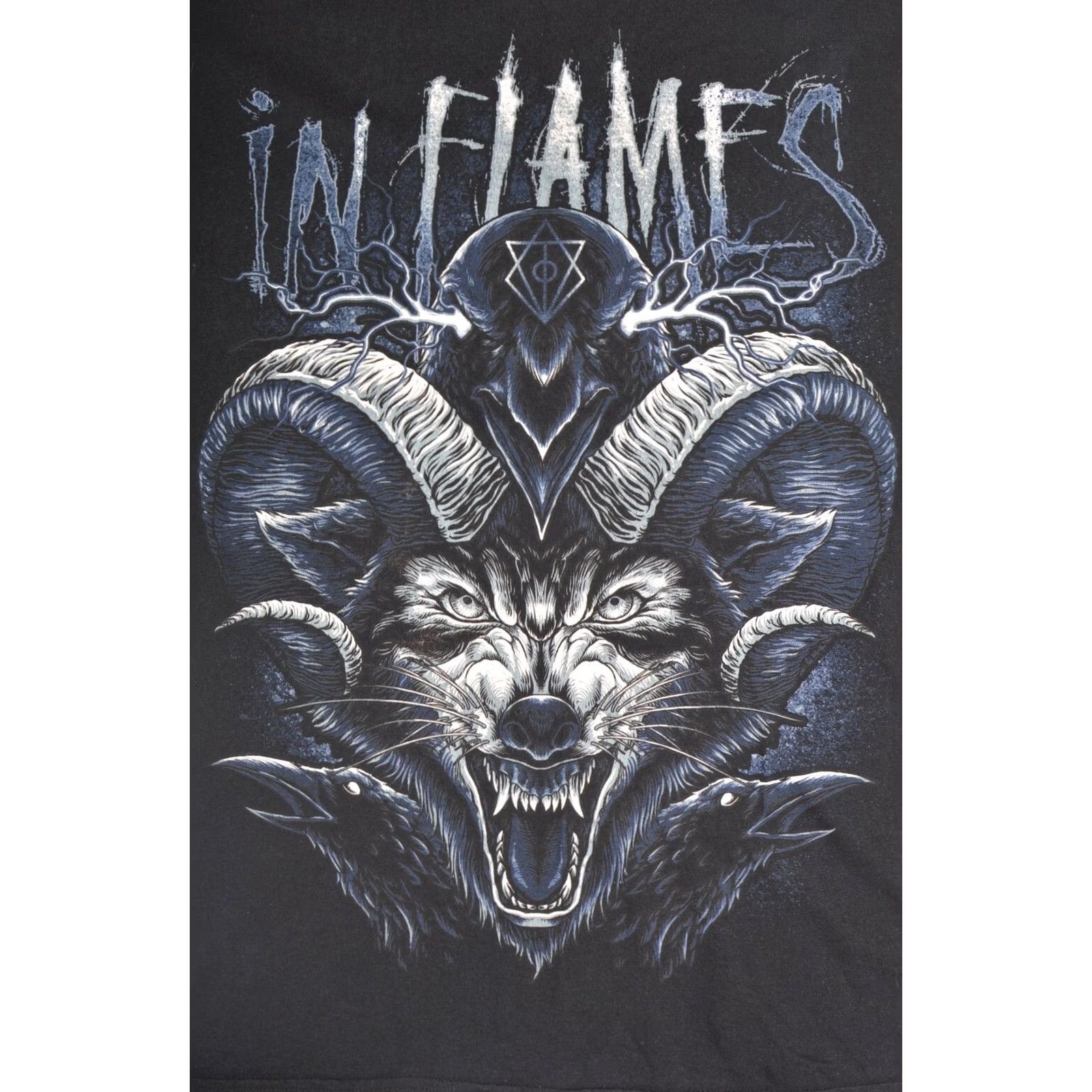 Gildan Gildan In Flames Vintage Big Print Metal T-Shirt Tee Made in Nicaragua Size L Black Mens T-Shirt Size US L / EU 52-54 / 3 - 2 Thumbnail