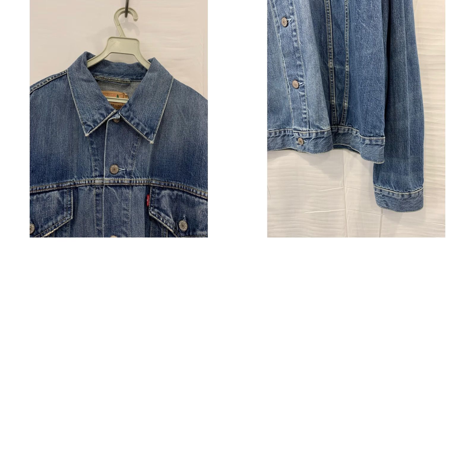 Levi's VINTAGE Levi’s 70500 Denim Trucker Jacket XXL Blue Classic Men Shirt Size US 39 - 8 Thumbnail