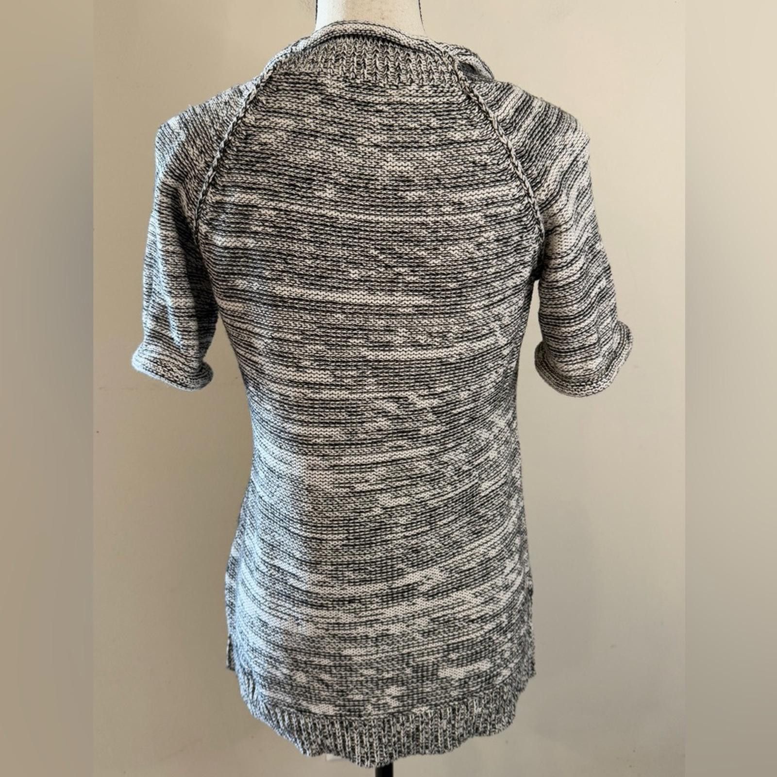 Other Cabi chunky knit sweater heathered black cream SZ SM Size S / US 4 / IT 40 - 4 Thumbnail