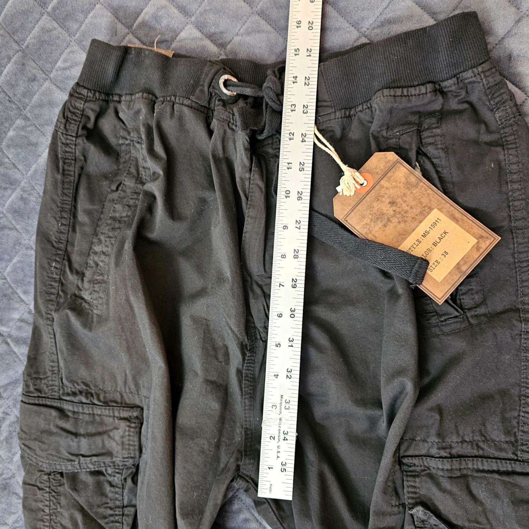 Vintage VINTAGE M. Society Jogger Pants Black Size 38 Elastic Drawstring Waist Pockets Casual Mens Size US 38 / EU 54 - 7 Thumbnail