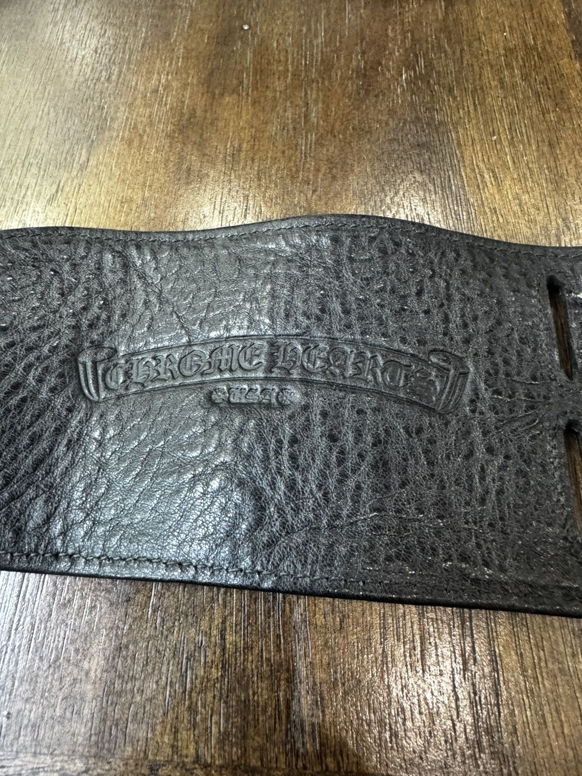 Chrome Hearts Chrome Hearts Large Leather Band Bracelet Size ONE SIZE - 4 Thumbnail