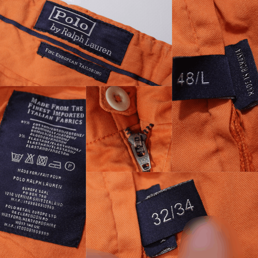 Polo Ralph Lauren Orange Chino Vintage Pants Size US 32 / EU 48 - 6 Thumbnail