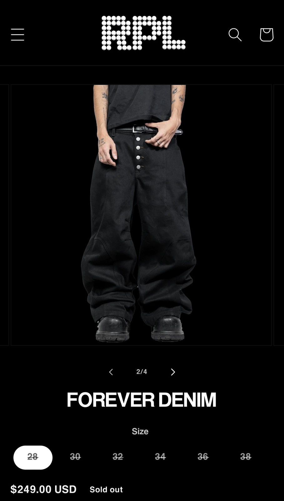 Other Roy Public Label Forever Denim Baggy size 34 Size US 34 / EU 50 - 1 Thumbnail