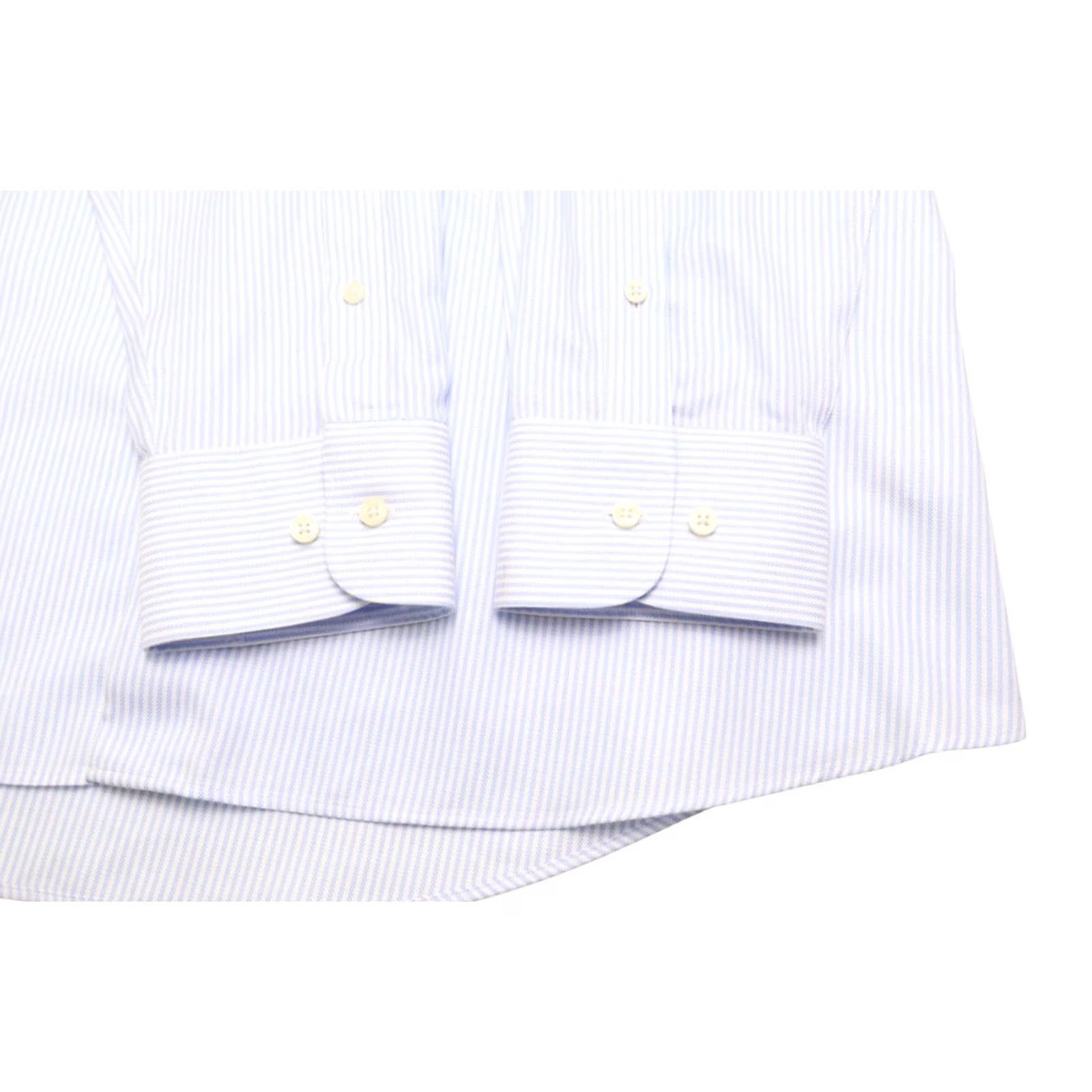 Suitsupply SUITSUPPLY Try On Extra Slim Fit Formal Shirt Men's 48 / 19 Pinstriped Blue Size 48R - 5 Thumbnail