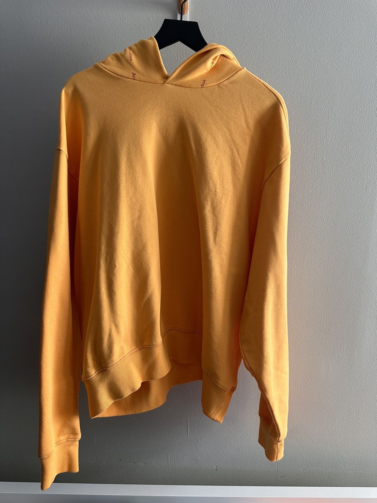 image of Acne Studios Logo Hoodie Orange, Men's (Size XL)