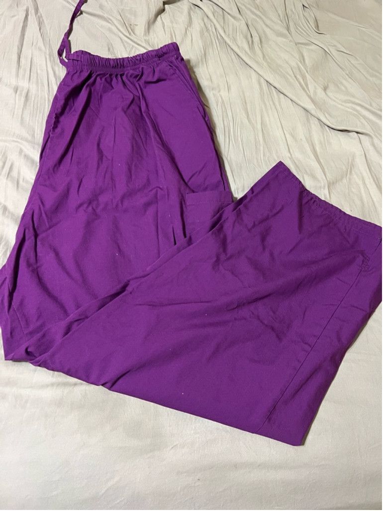 Other Women's Size 3Xl purple Scrub Pants Size 24" / US 00 / IT 34 - 3 Thumbnail