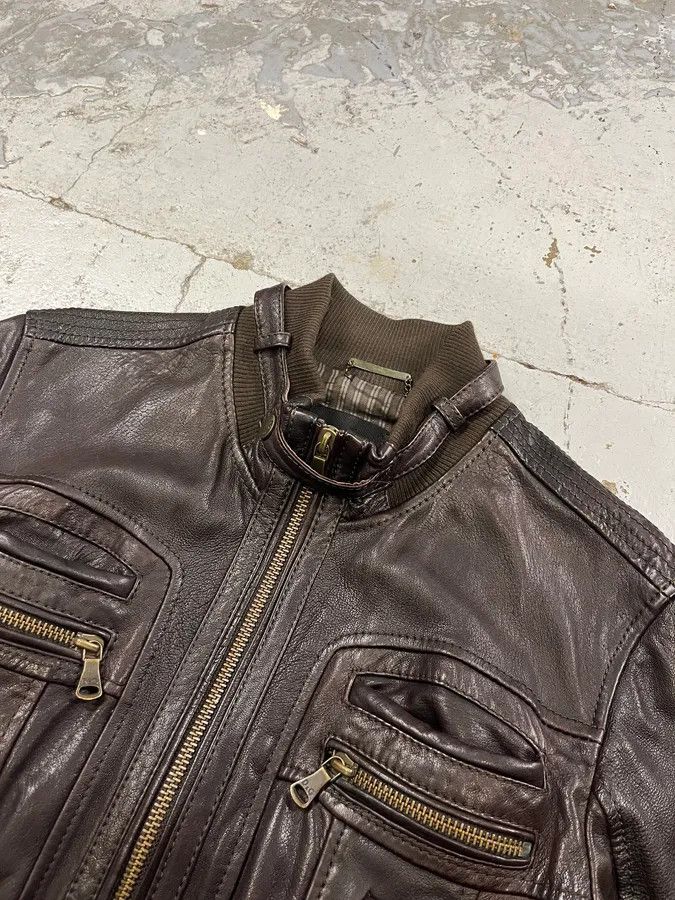 Dolce & Gabbana AW2008 Dolce & Gabbana Brown Leather Biker Jacket Size US M / EU 48-50 / 2 - 5 Thumbnail