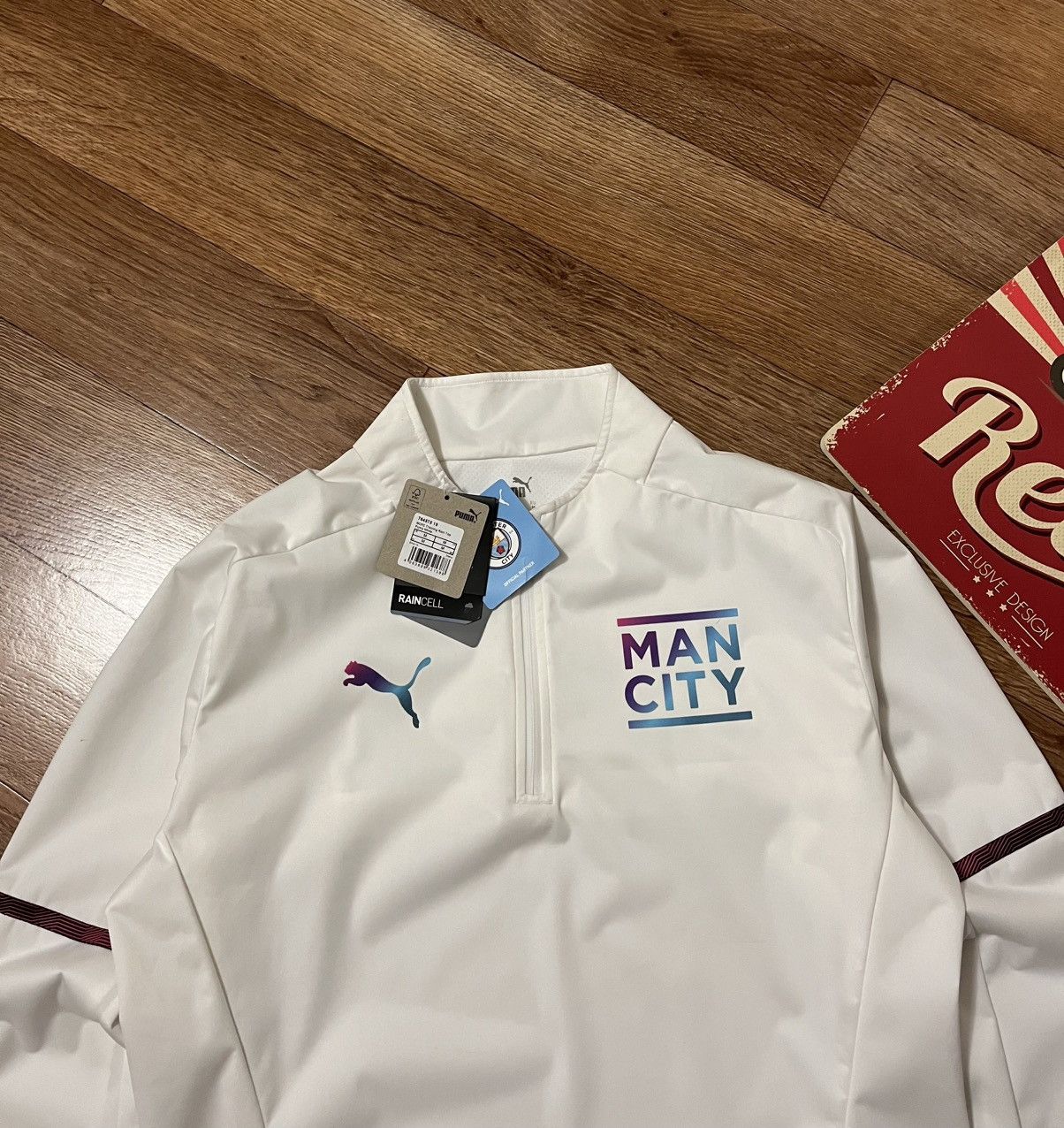 Puma Puma Manchester City 1/4 Zip 21/22 Training Top Rain Jacket Size US M / EU 48-50 / 2 - 4 Thumbnail