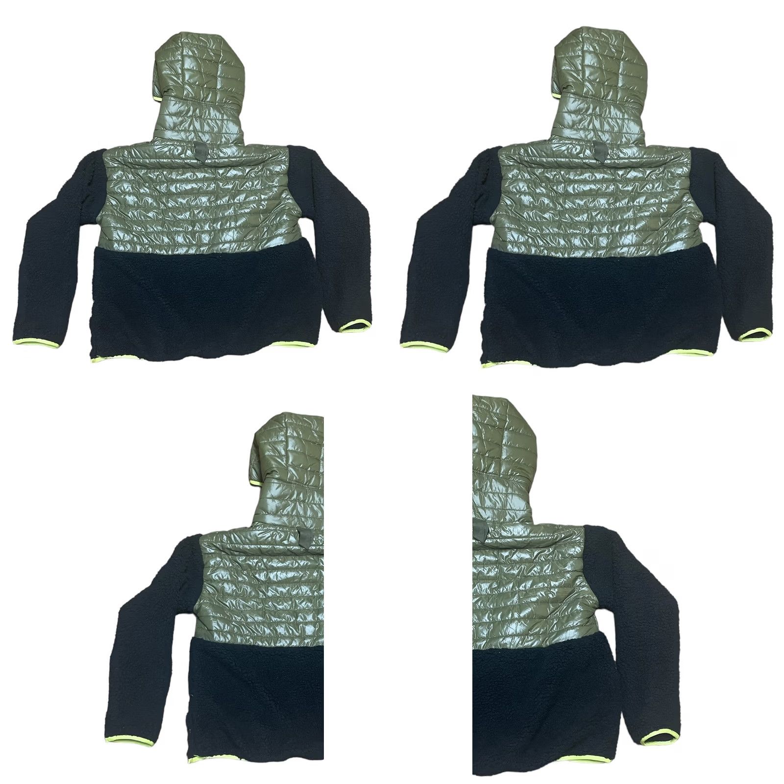 Vintage Dee Elly Jacket Womens 1/2 Zip Fleece Green Black Puffy Mid-Length Regular Size S Pullover Jacket Size S / US 4 / IT 40 - 8 Thumbnail