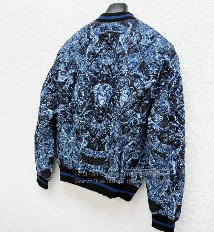 Versace Versace Blue Silk Long Sleeve Outerwear . Size US S / EU 44-46 / 1 - 4 Thumbnail