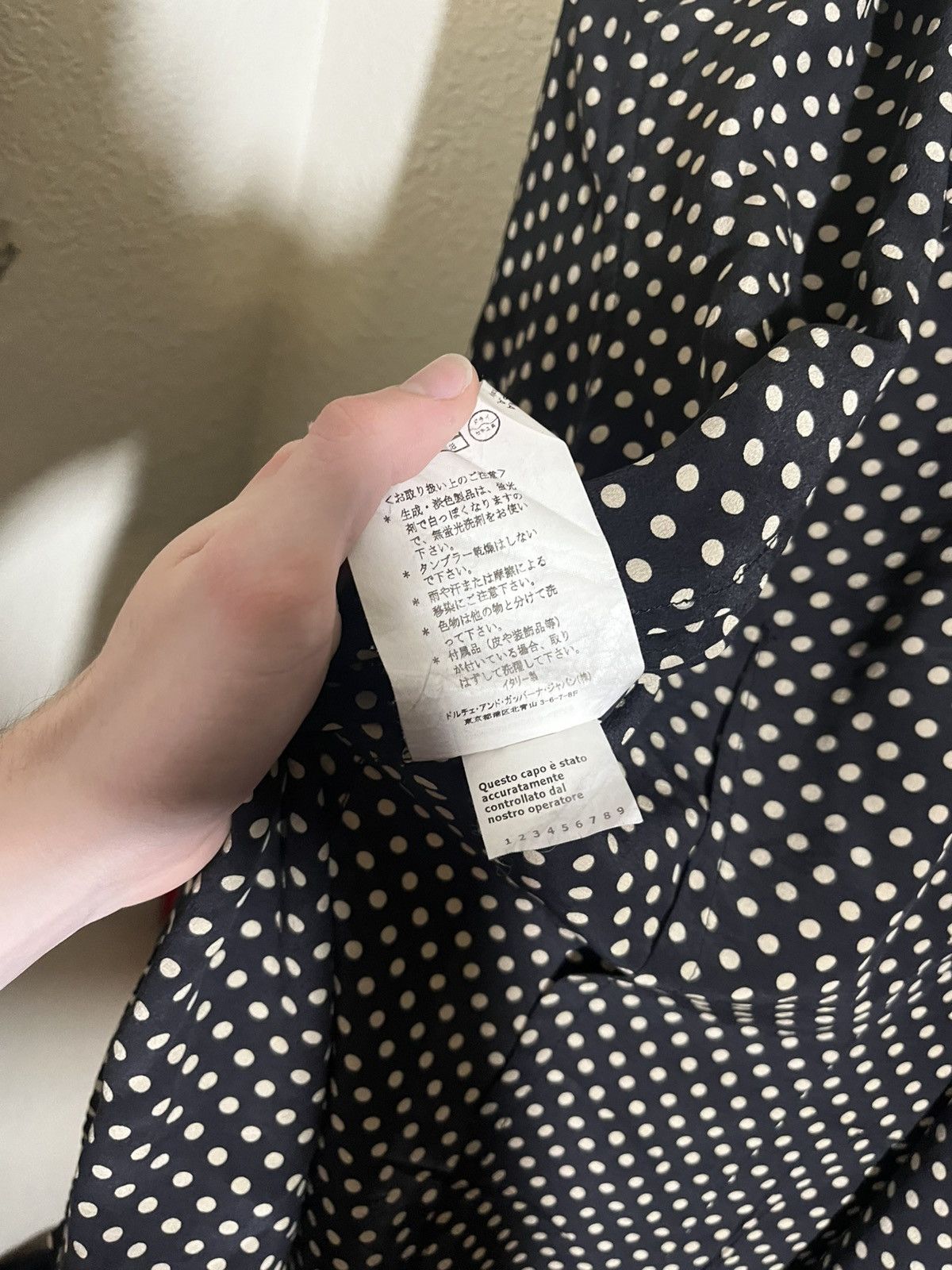 Dolce & Gabbana Dolce Gabbana Polka Dot Silk Shirt Size US S / EU 44-46 / 1 - 7 Thumbnail