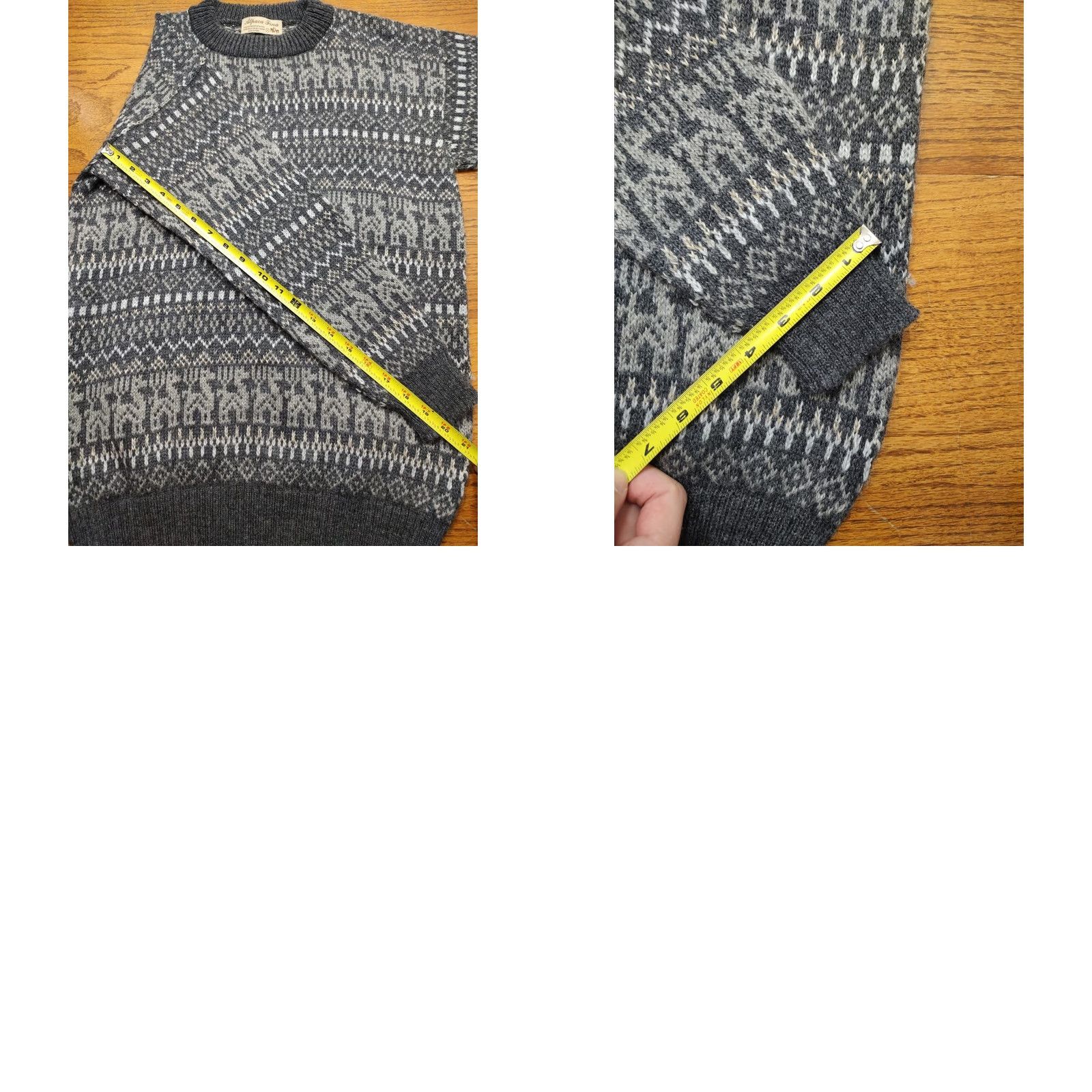 Vintage VINTAGE Alpaca Wool Sweater Men Pullover Crew Neck Long Sleeve M Blue 80s 90s Knit Regular Size US M / EU 48-50 / 2 - 8 Thumbnail