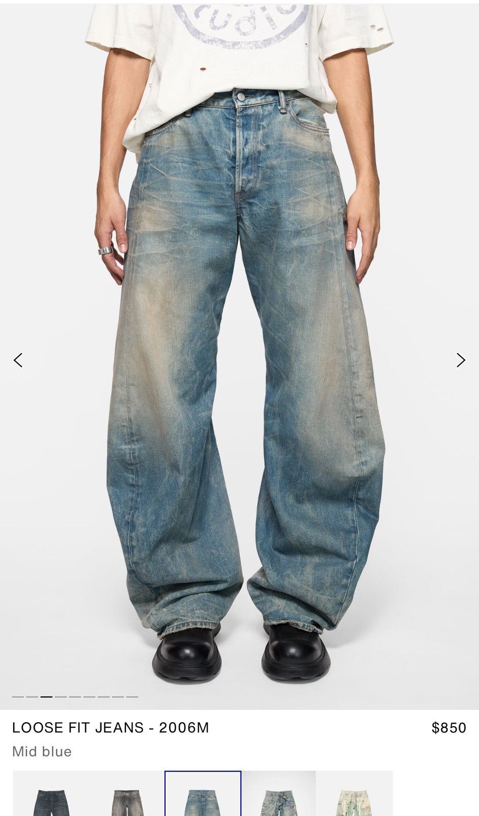Acne Studios Acne Studios wide leg denim Size US 32 / EU 48 - 2 Thumbnail