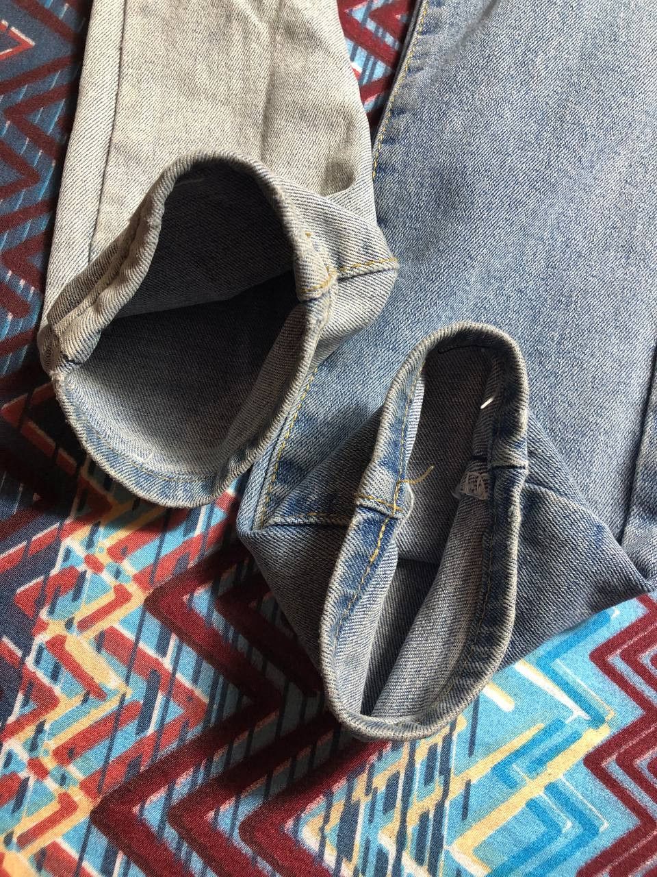 Vintage Crazy Crash Dirty Baggy Faded Jean Japan Avant Garde Style Size US 30 / EU 46 - 5 Thumbnail