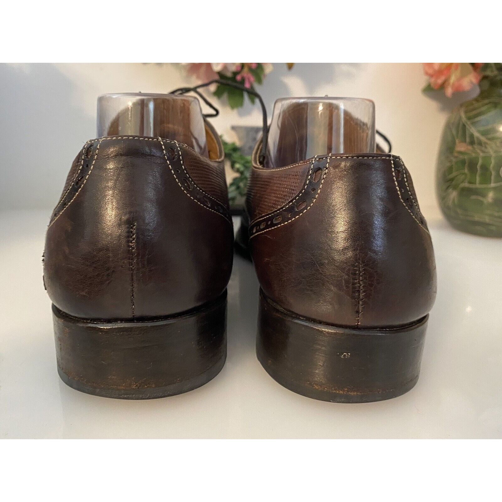 Vintage Calzoleria Harris Italy Barney's NY Handmade Oxford Wing Tip Size US 10.5 / EU 43-44 - 4 Thumbnail