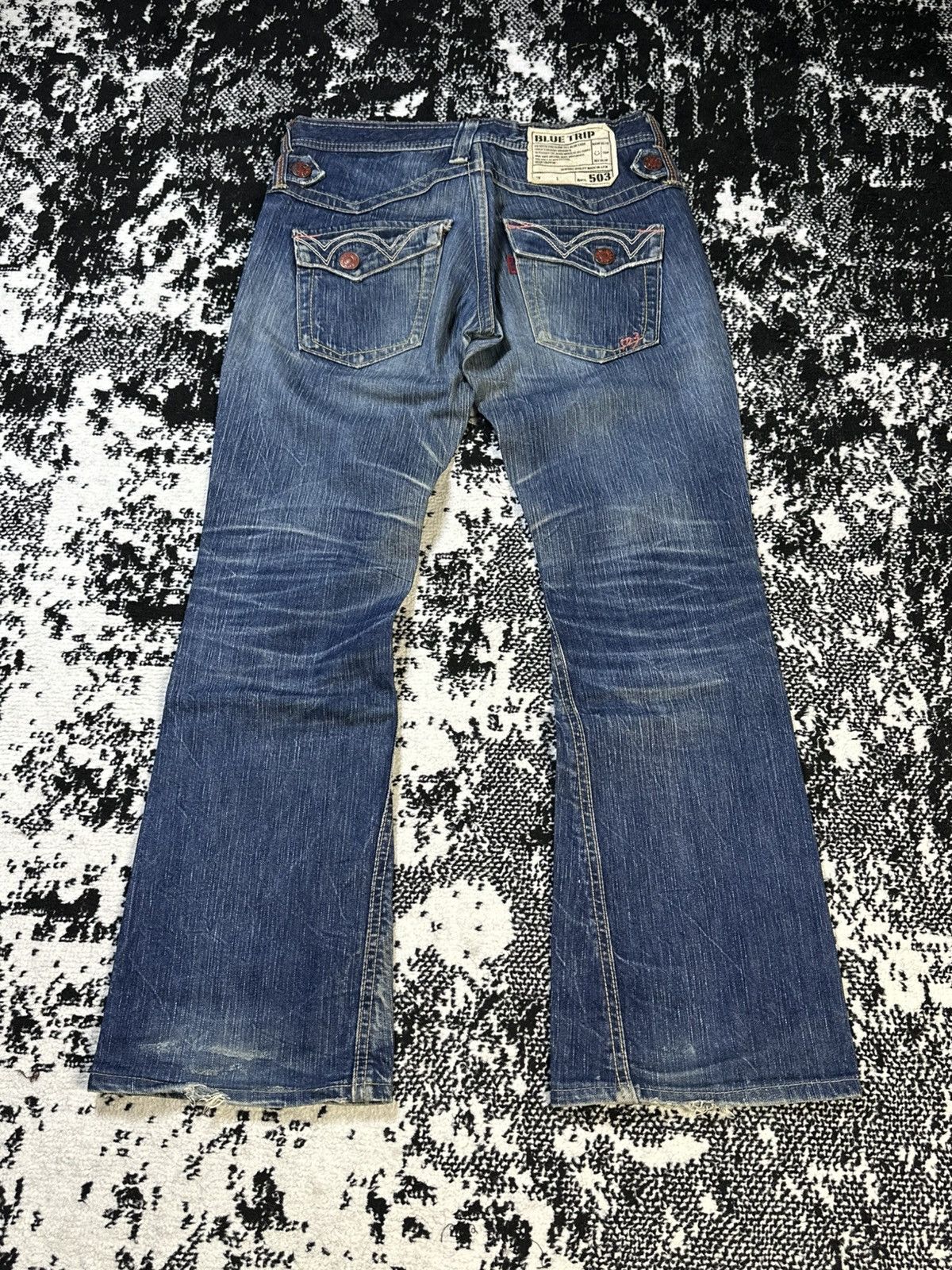 Hysteric Glamour Flare Edwin Blue Trip 503 Washed Denim Size US 28 / EU 44 - 10 Thumbnail