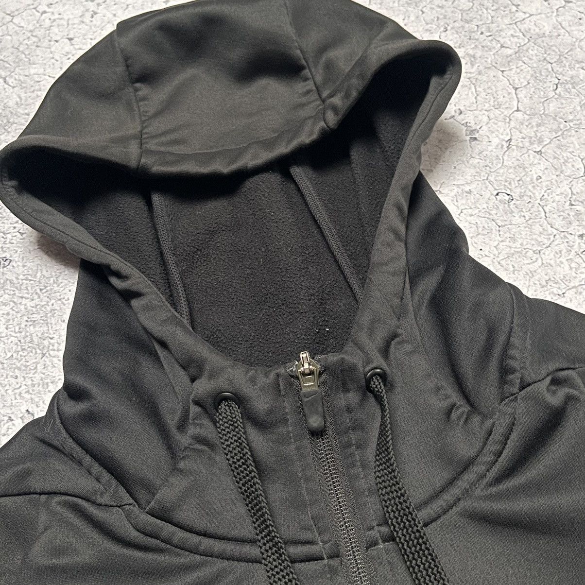 Nike × Vintage Nike Vintage Dri Fit Zip Ninja Hoodie Oversized Drill Swoosh Size US L / EU 52-54 / 3 - 9 Thumbnail
