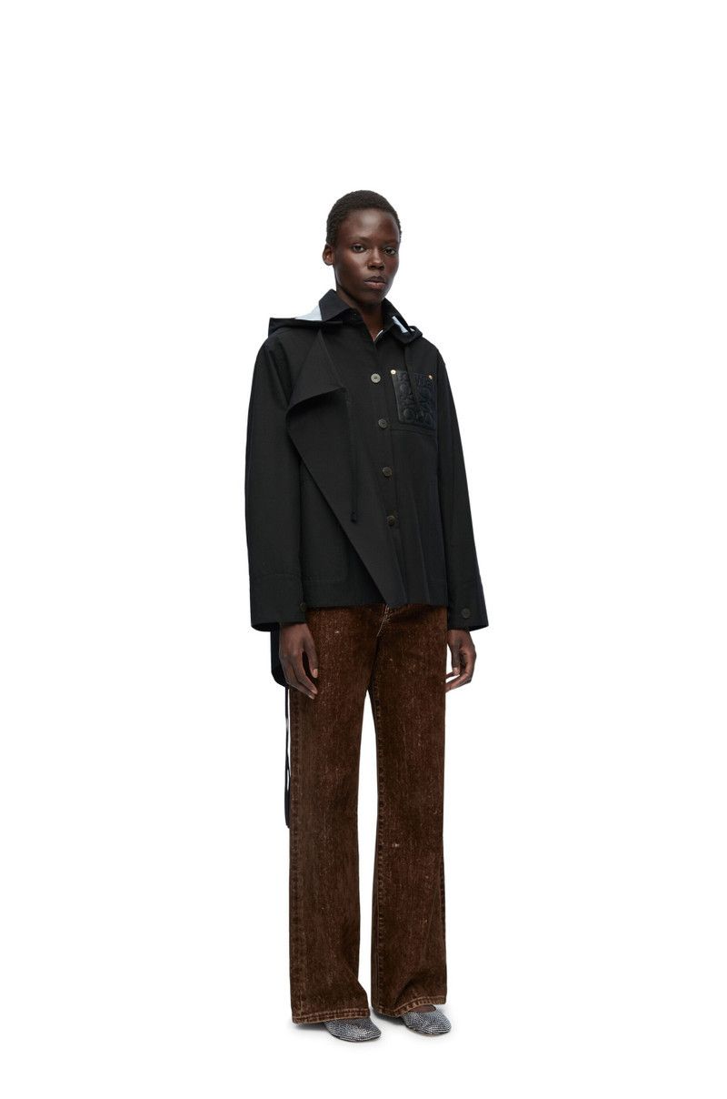Loewe o1in1g0426 Hooded Parka in Cotton in Black Size XL / US 12-14 / IT 48-50 - 3 Thumbnail