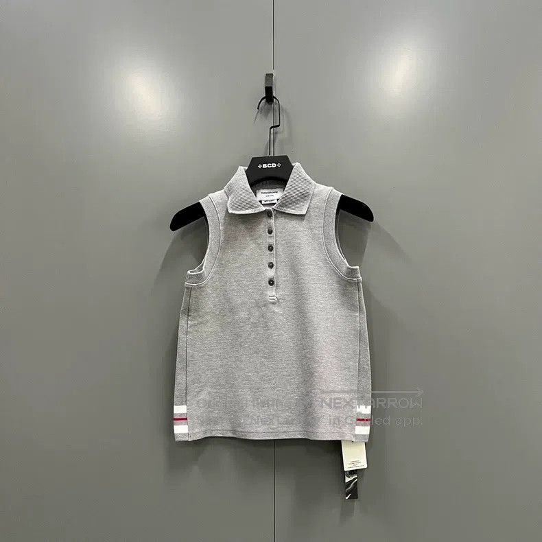 Thom Browne Thom Browne Striped Sleeveless Polo Shirt Size XS / US 0-2 / IT 36-38 - 1 Thumbnail