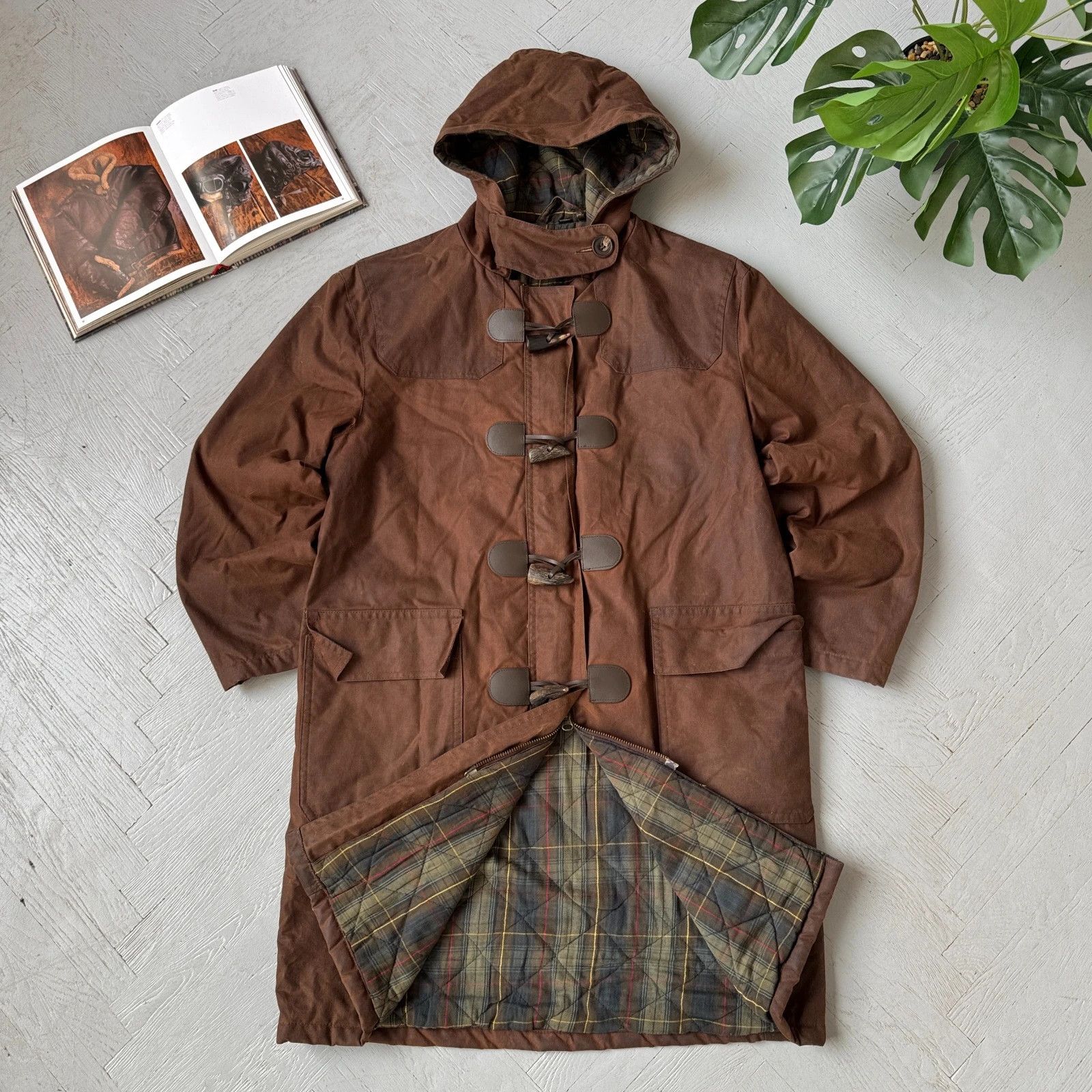 Vintage Vintage Traditional Waxed Cotton Duffle Coat British Style Size M / US 6-8 / IT 42-44 - 5 Thumbnail