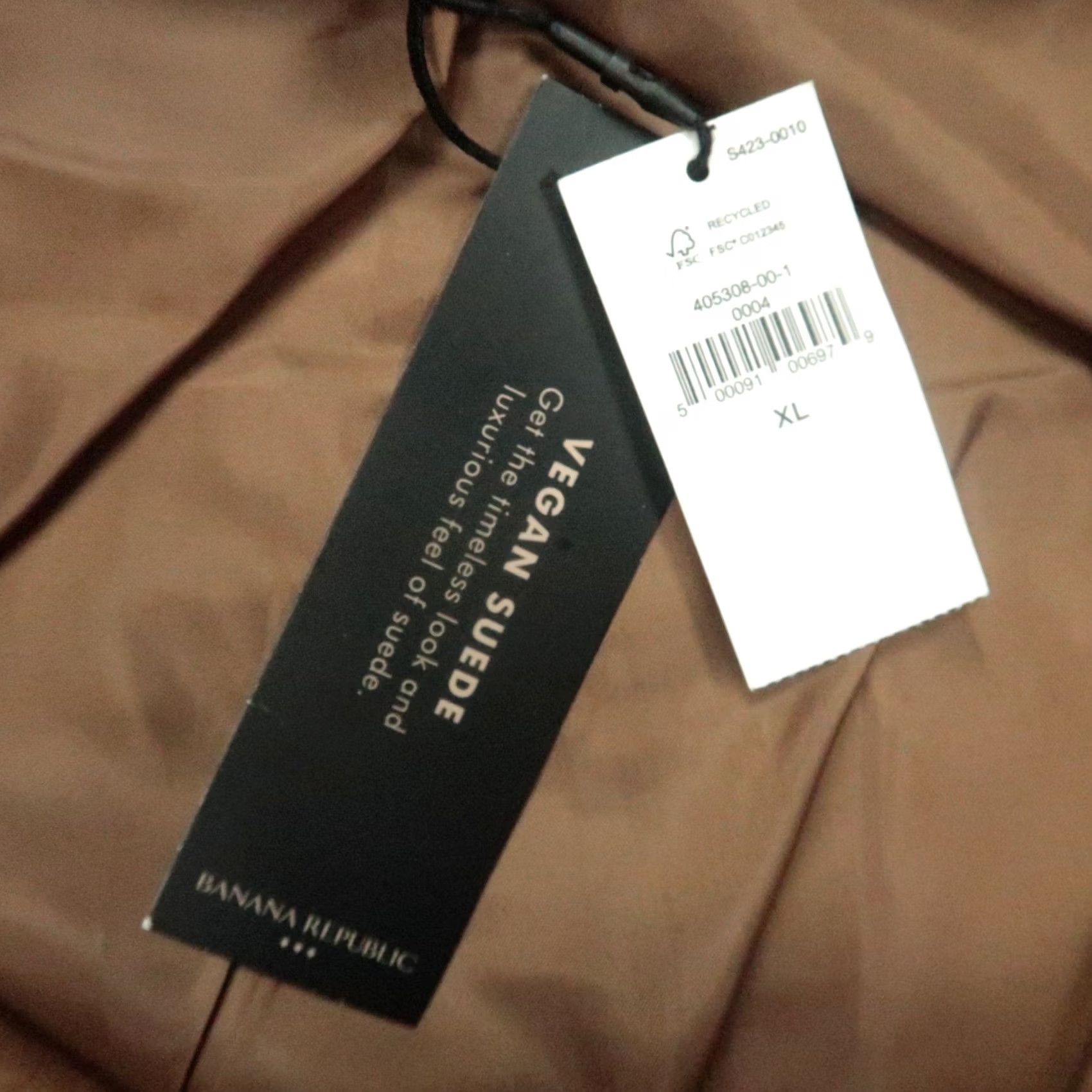 Banana Republic VINTAGE Banana Republic Jacket Mens XL Brown Rocco Faux Vegan Suede Bomber NWT Size US XL / EU 56 / 4 - 5 Thumbnail