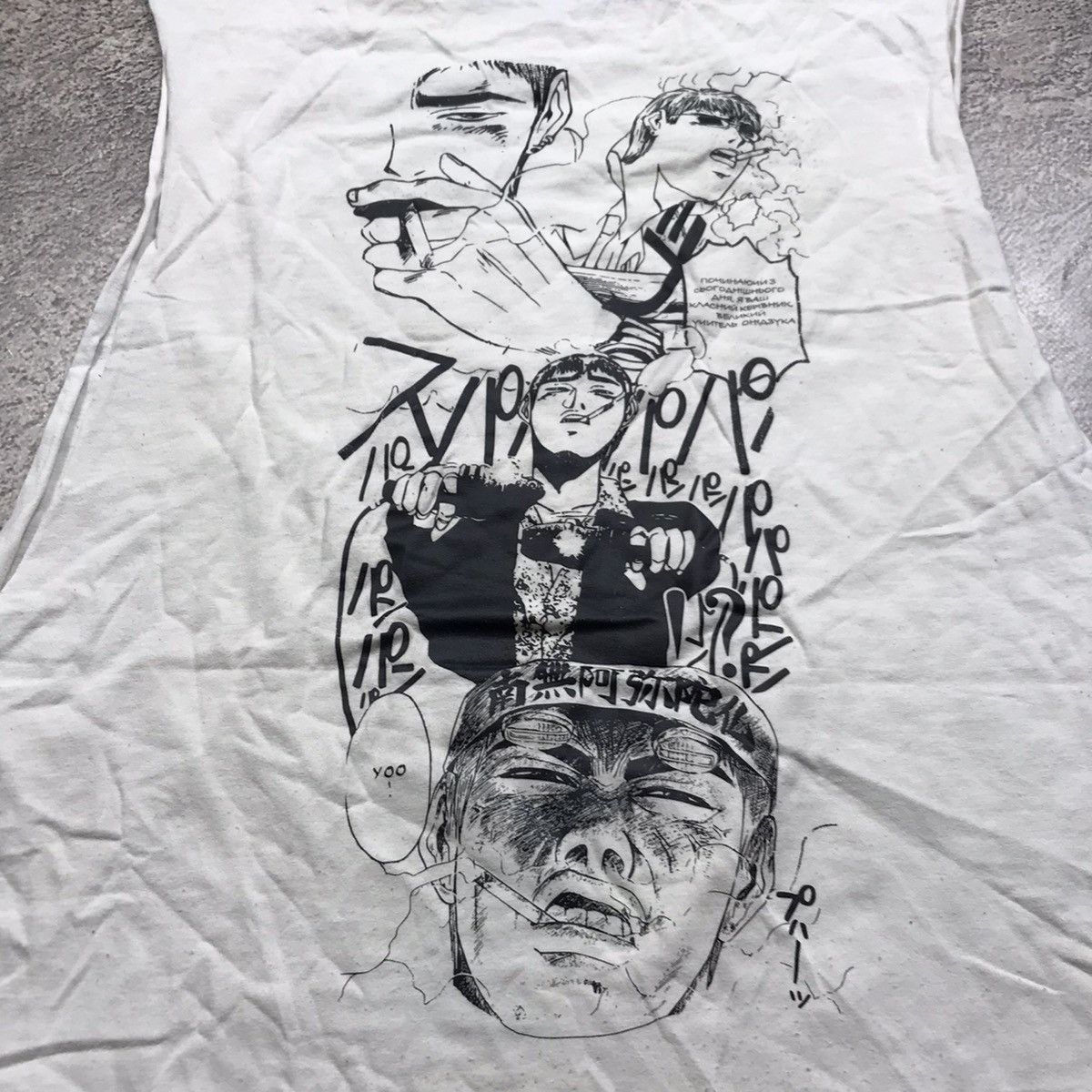 Vintage Vintage Y2K Anime Graphic Tank Top Streetwear Skate Slim L Size US L / EU 52-54 / 3 - 2 Thumbnail