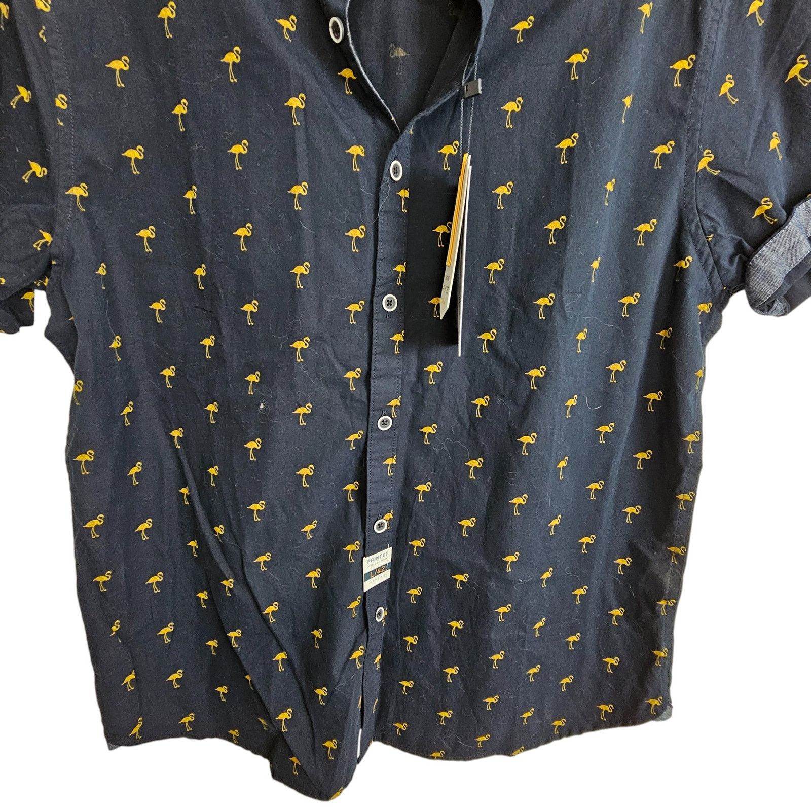 Dee And Ricky Ricky Singh Mens Flamingo Print Shirt L Preppy Beach Resort Size US L / EU 52-54 / 3 - 3 Thumbnail