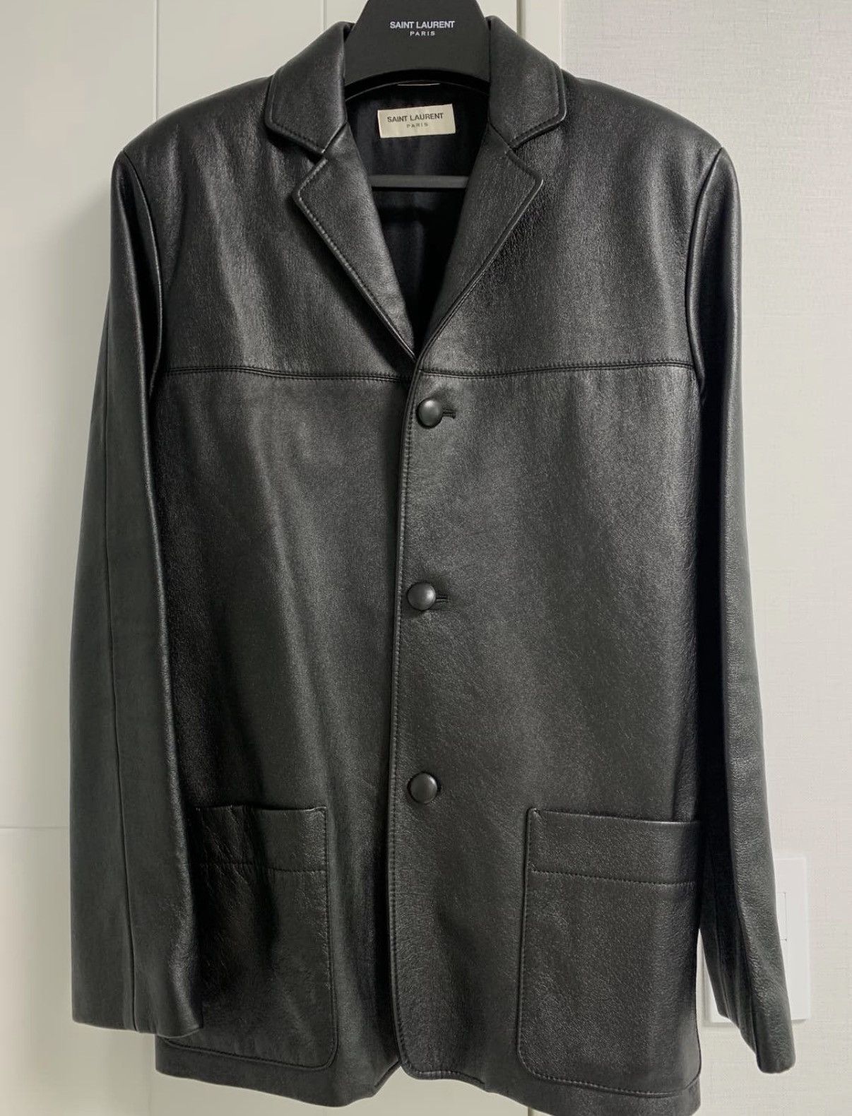 Saint Laurent Paris Saint laurent 15FW lamb leather single jacket sz50 Size US M / EU 48-50 / 2 - 2 Thumbnail