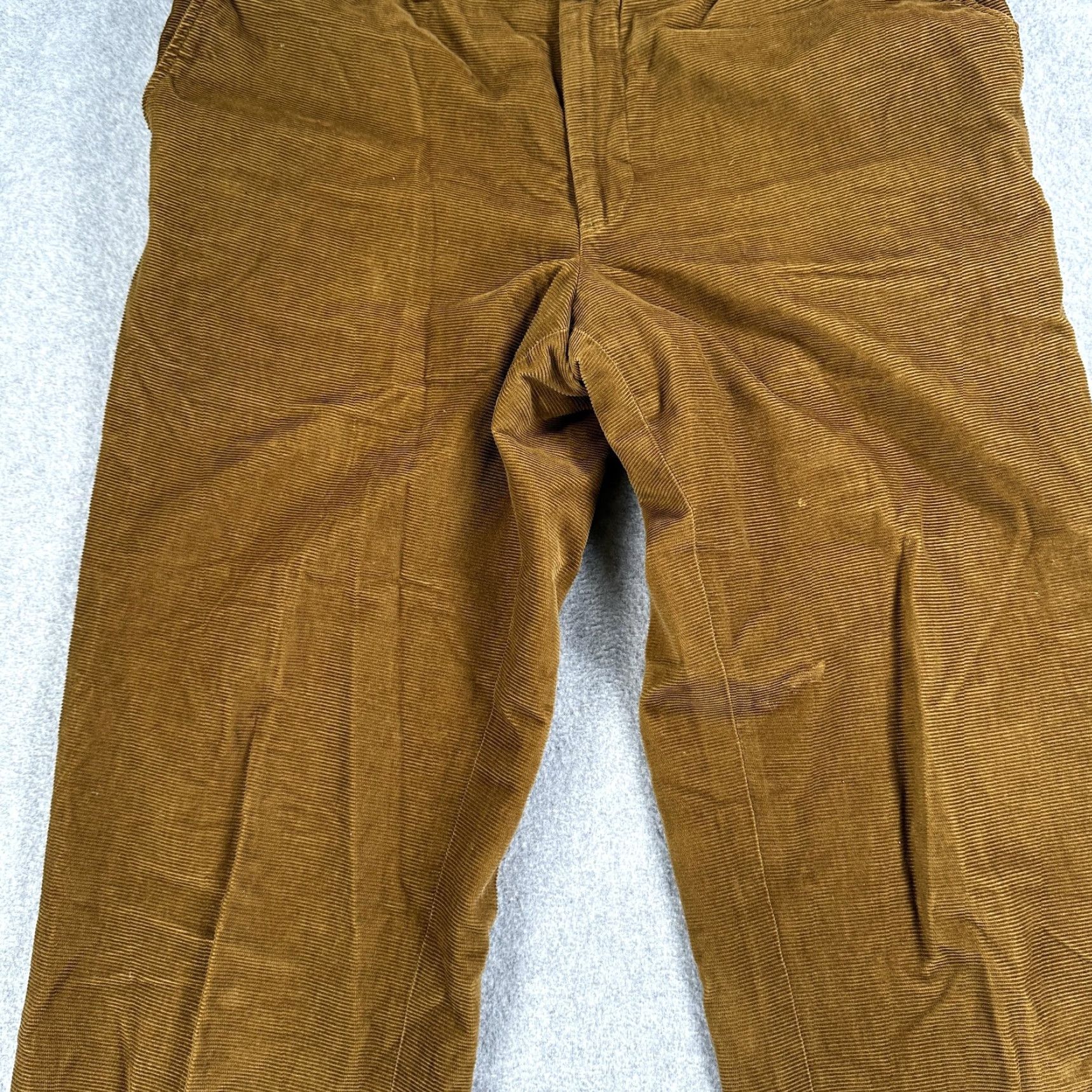 Vintage Peter Elliot Dress Pants Mens 38x29 Corduroy Pleated Cuffed Brown Pockets USA Made Size US 38 / EU 54 - 4 Thumbnail
