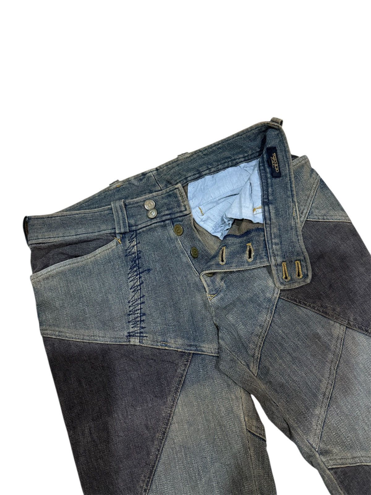 Tornado Mart TORNADO MART BOOTCUT PATCHWORK STYLE JEANS Size US 32 / EU 48 - 3 Thumbnail
