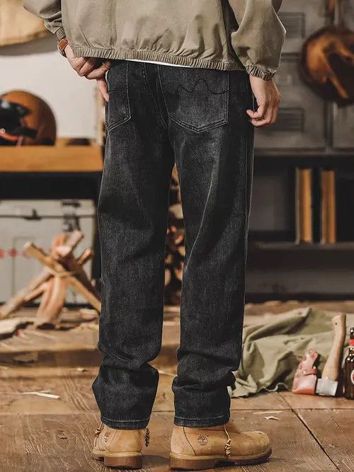 Japanese Brand Megumi x Marie Black High Street Vintage Loose Fit Jeans Size US 32 / EU 48 - 4 Thumbnail