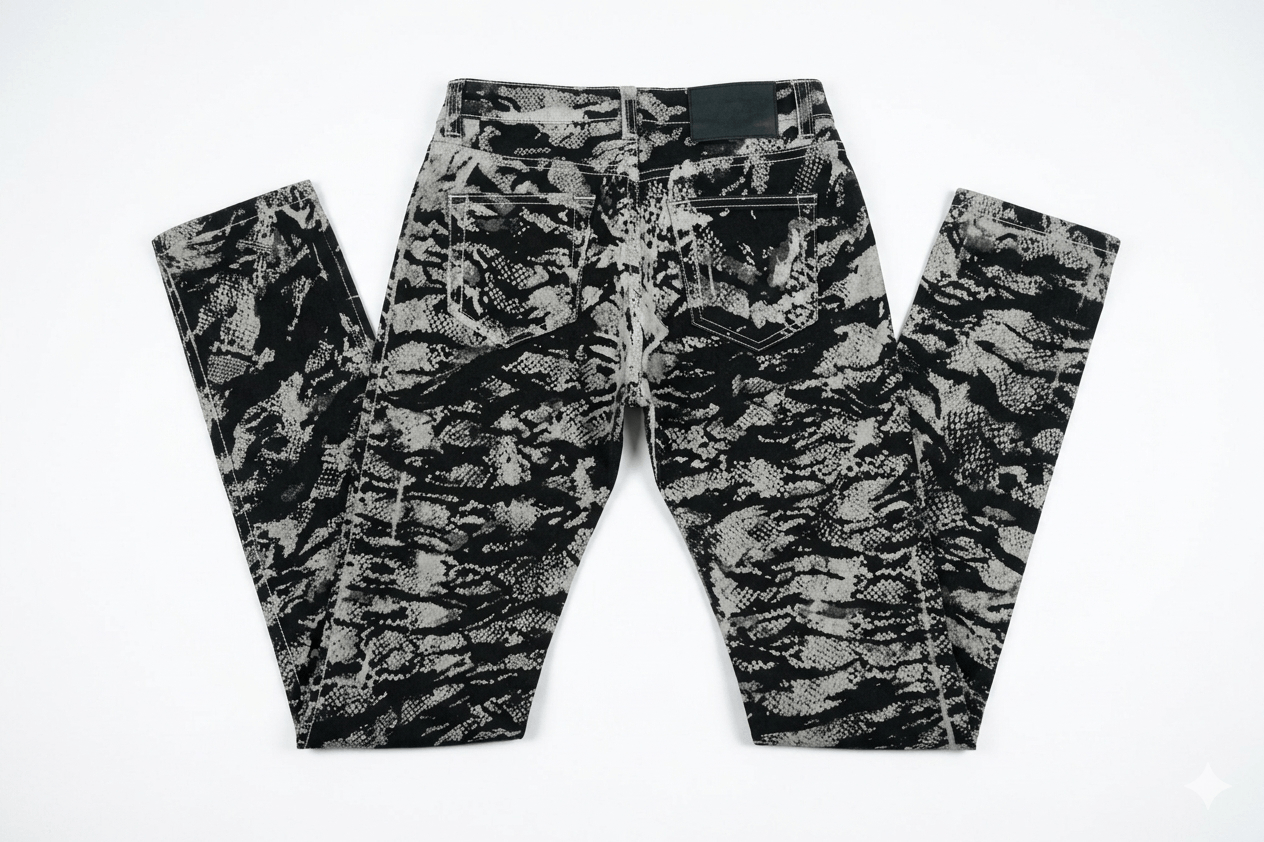 Diesel Black Gold ARCHIVE Diesel Black Gold Snakeskin Print Skinny Jeans Size US 28 / EU 44 - 2 Thumbnail