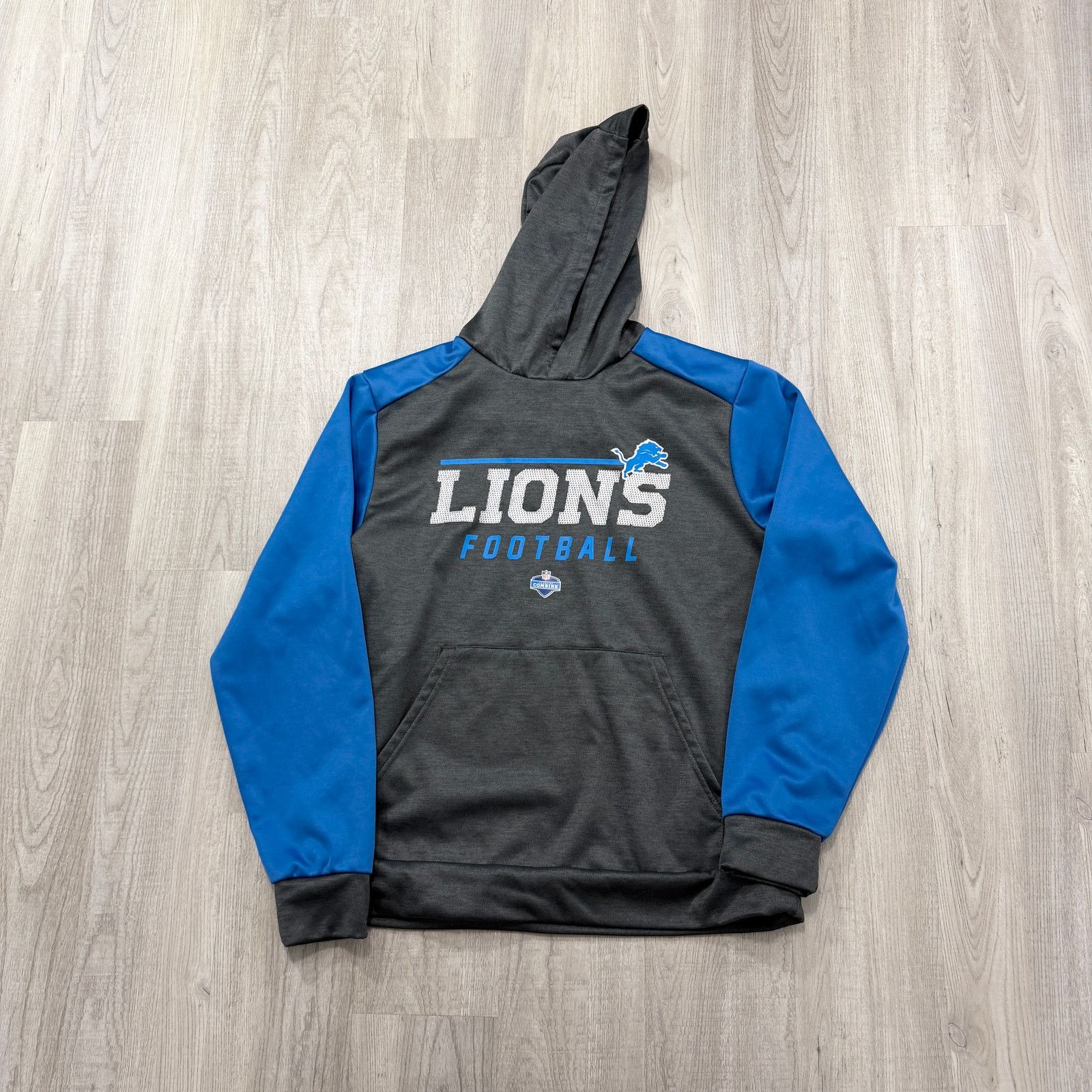 Other Detroit Lions Scouting Combine Hoodie Men's Large Gray Blue Size US L / EU 52-54 / 3 - 1 Thumbnail