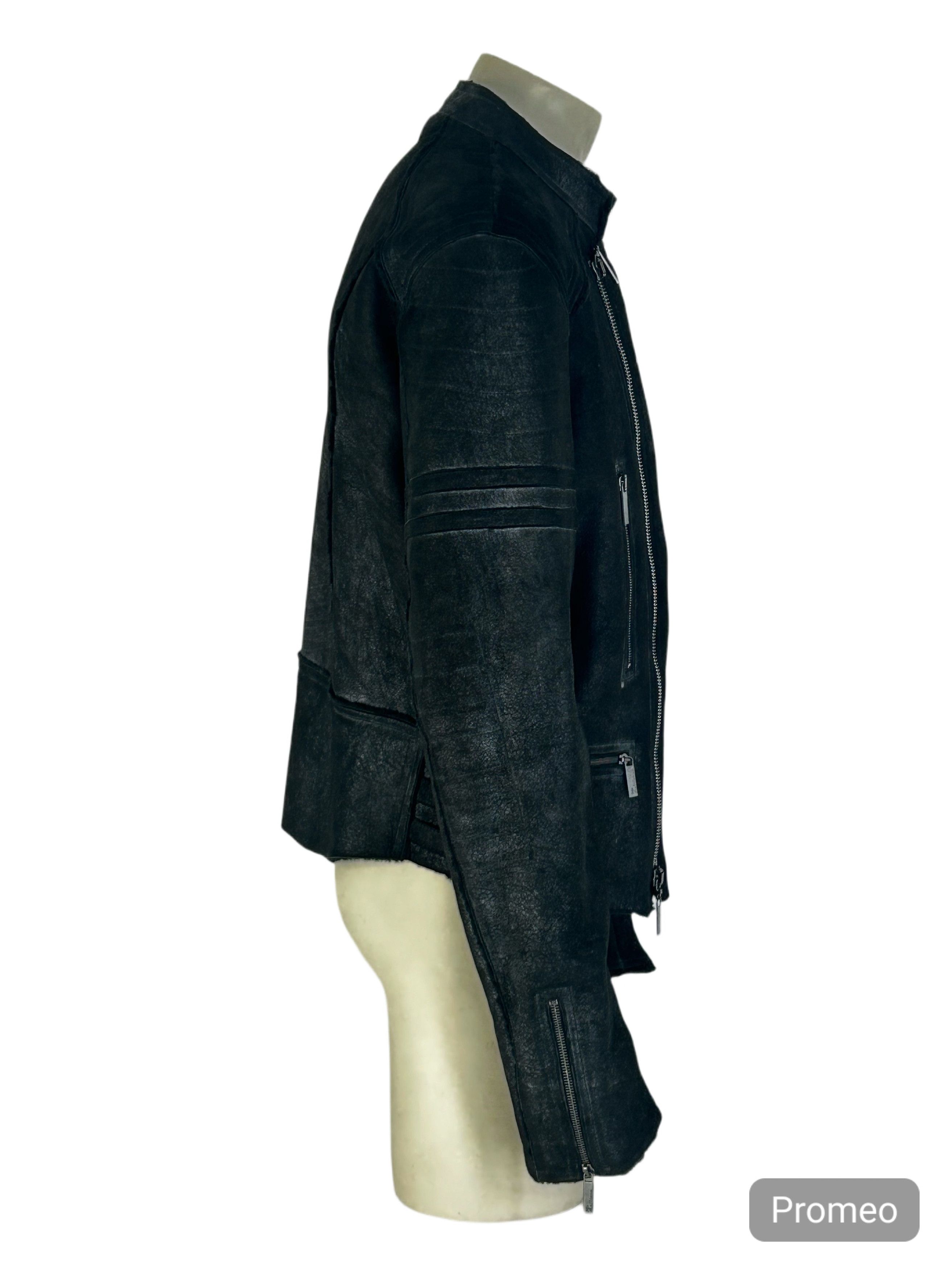 John Galliano John Galliano Black Shearling Leather Biker Jacket SIZE 54 Size US XXL / EU 58 / 5 - 2 Thumbnail