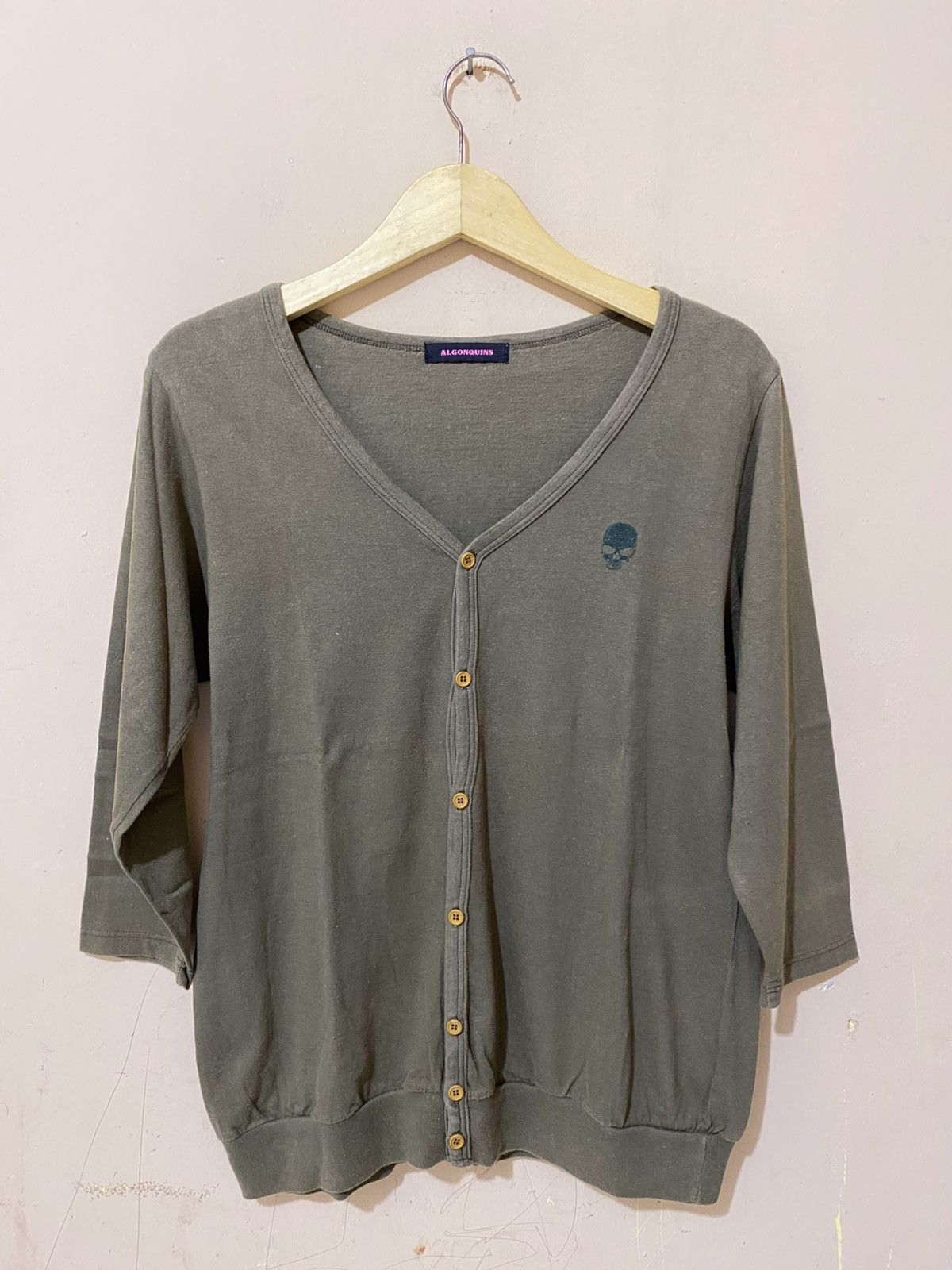 Japanese Brand Algonquins Poem Crossover Cardigan Size ONE SIZE - 4 Thumbnail