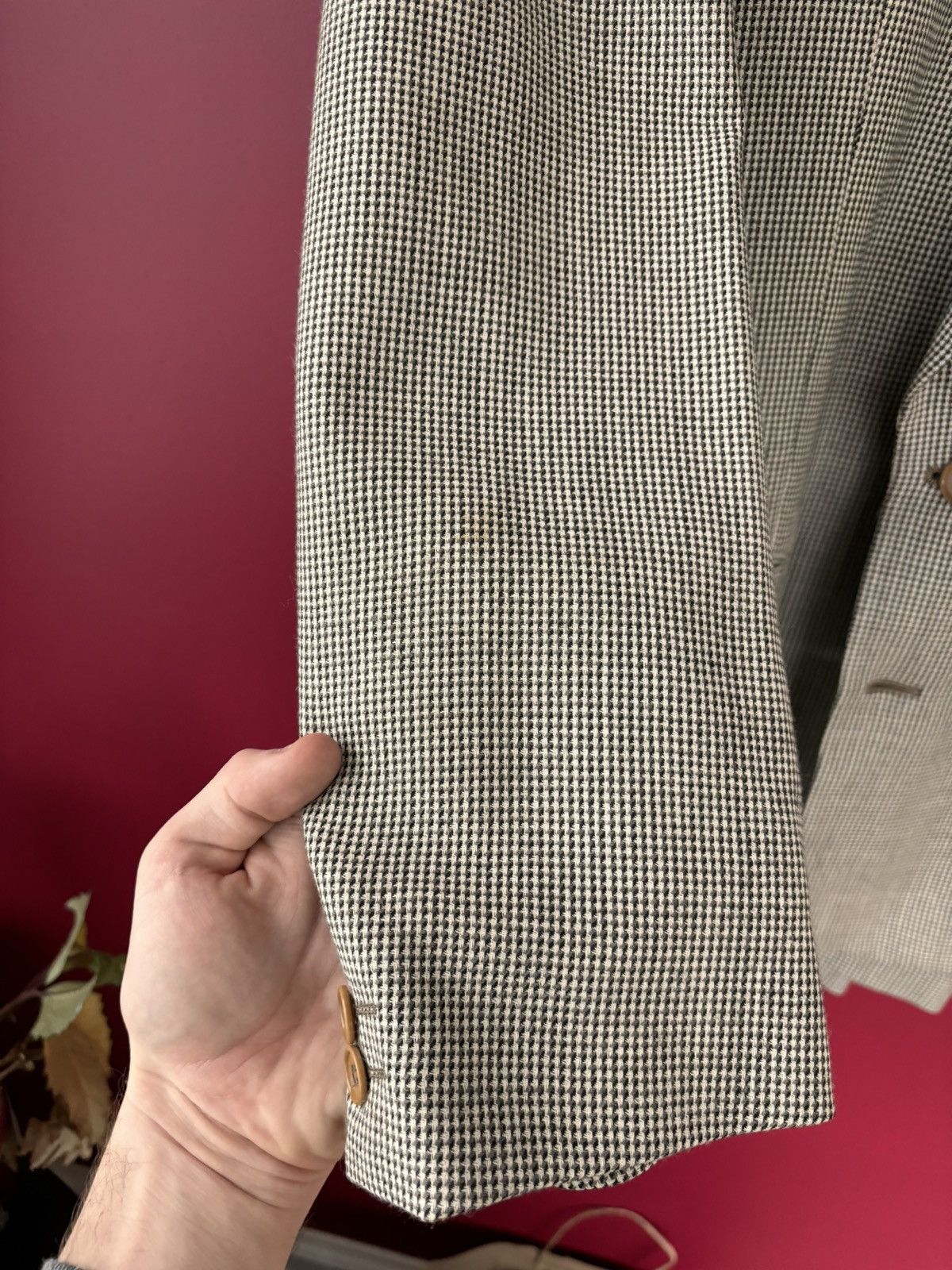 Gianfranco Ferre × Vintage Vintage Gianfranco Ferre Suit Houndstooth Two Piece Wool 54R Size 54R - 20 Thumbnail