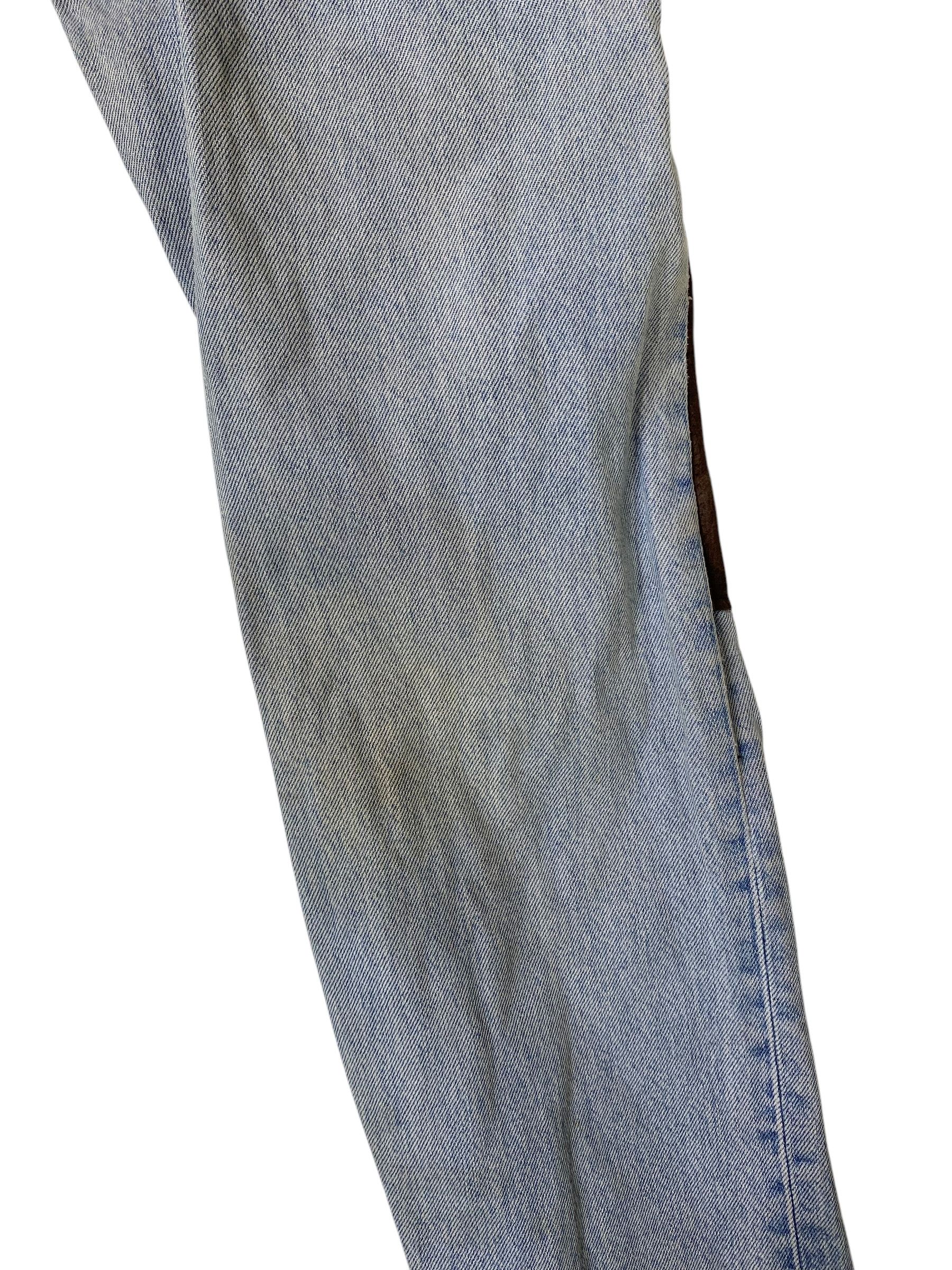 Levi's × Vintage 90s Levis 501 custom leather jeans Size US 30 / EU 46 - 8 Thumbnail
