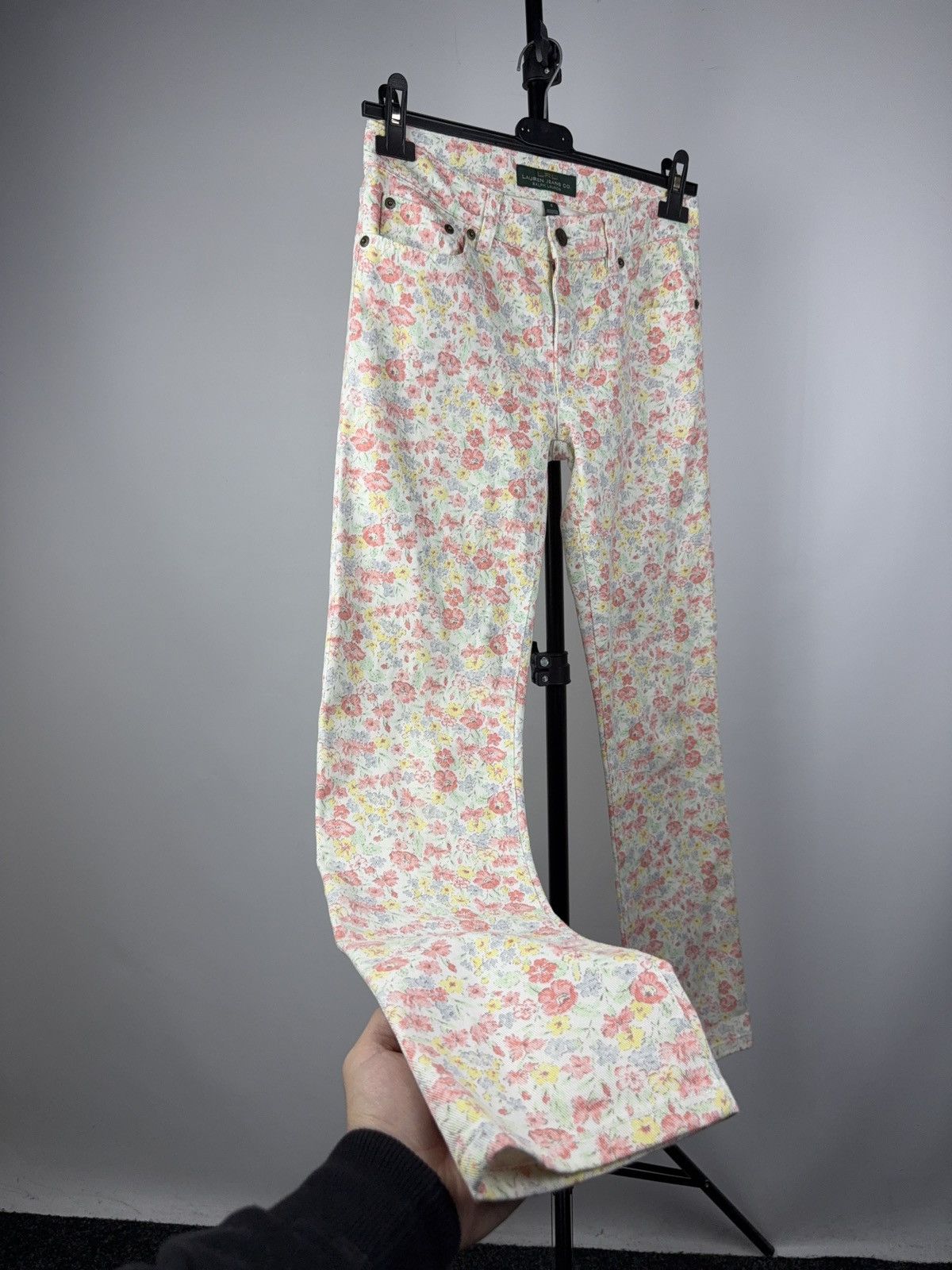 Ralph Lauren Luxury 00s Ralph Lauren LRL Floral Jeans Y2K Vintage Pants Size 27" / US 4 / IT 40 - 2 Thumbnail