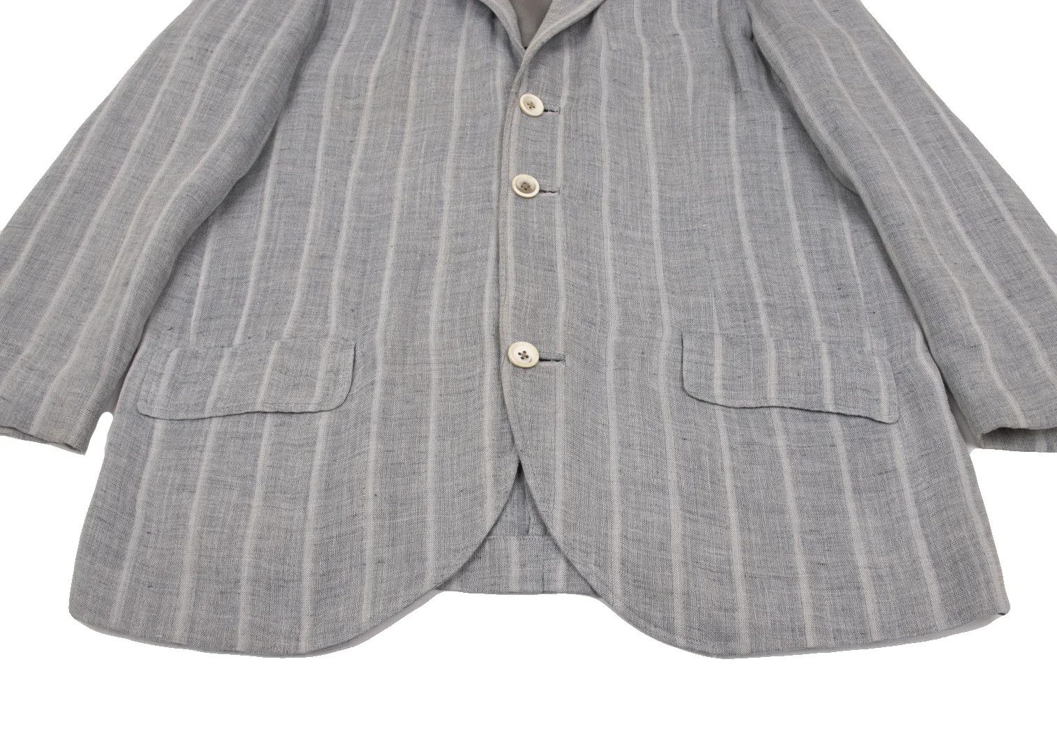 Yohji Yamamoto Yohji Yamamoto Linen Blend Stripe Jacket Size US M / EU 48-50 / 2 - 14 Thumbnail